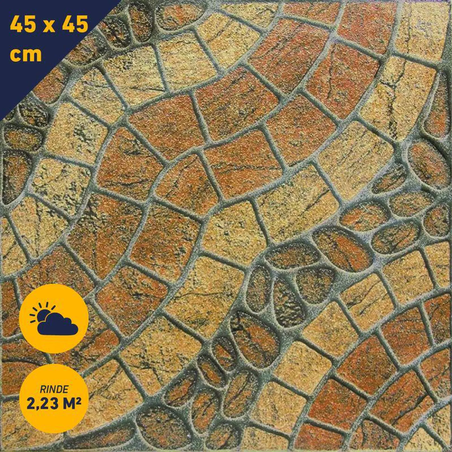 Cerámica Piso Dakar Exterior 45 x 45 cm 2,23 M2