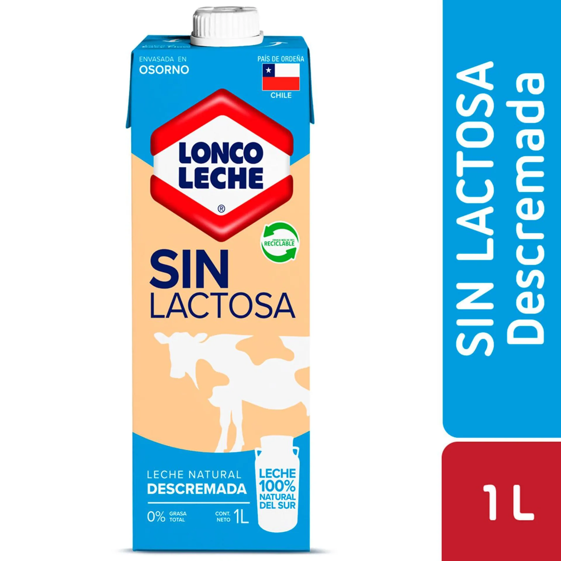 Leche Loncoleche Descremada Sin Lactosa 1 L