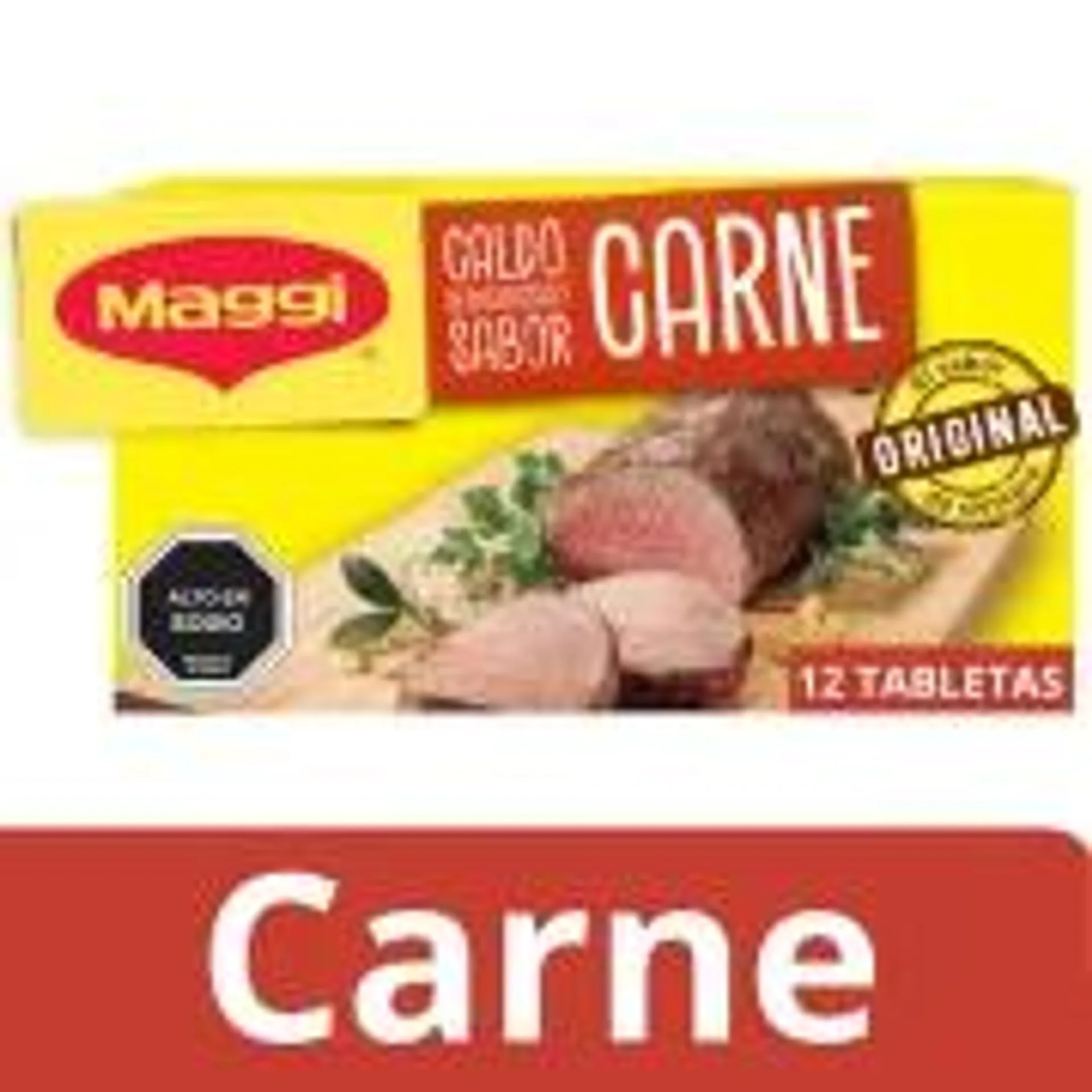 Caldo Sabor Carne 12 Tabletas, 120 g