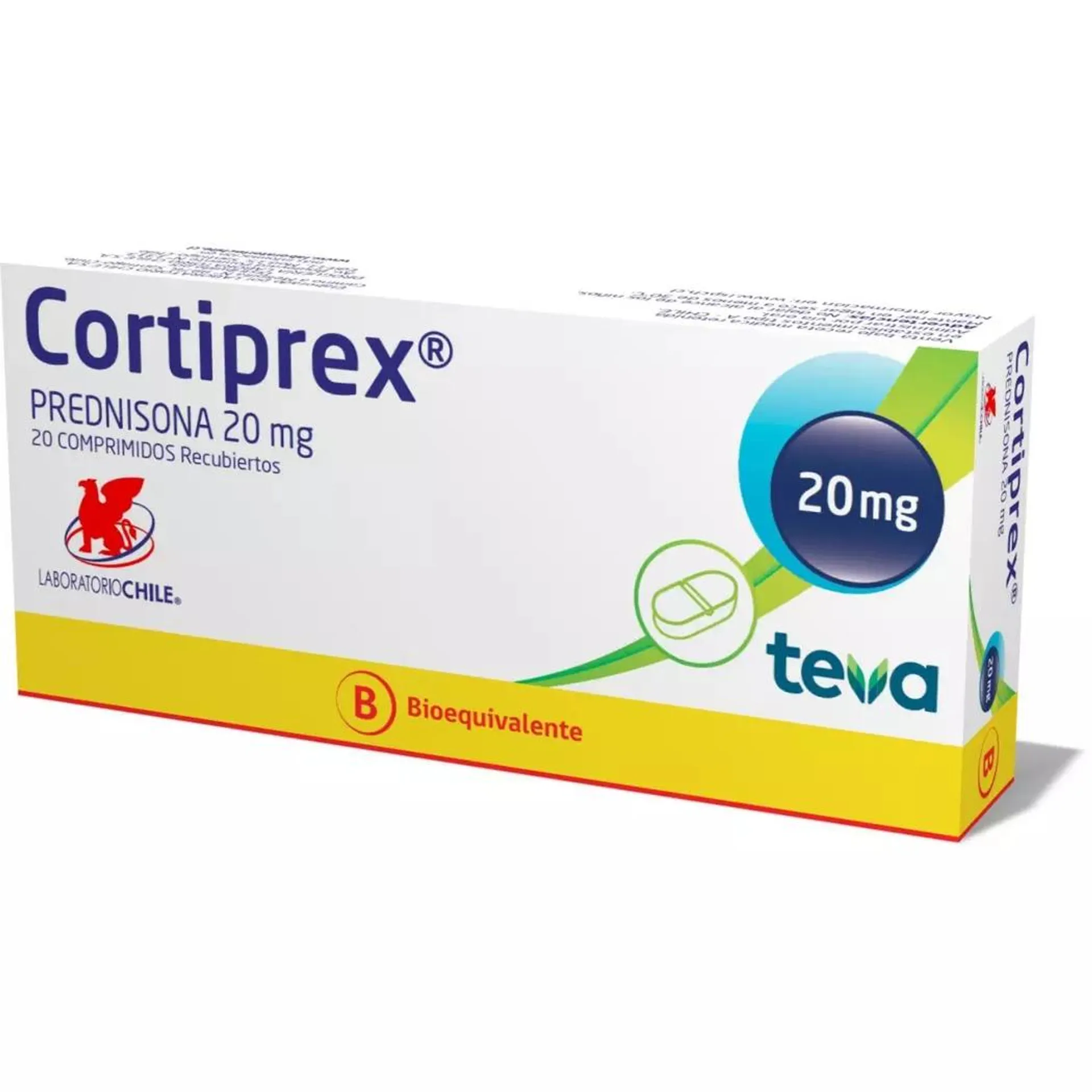 Cortiprex (B) Prednisona 20mg 20 Comprimidos Recubiertos