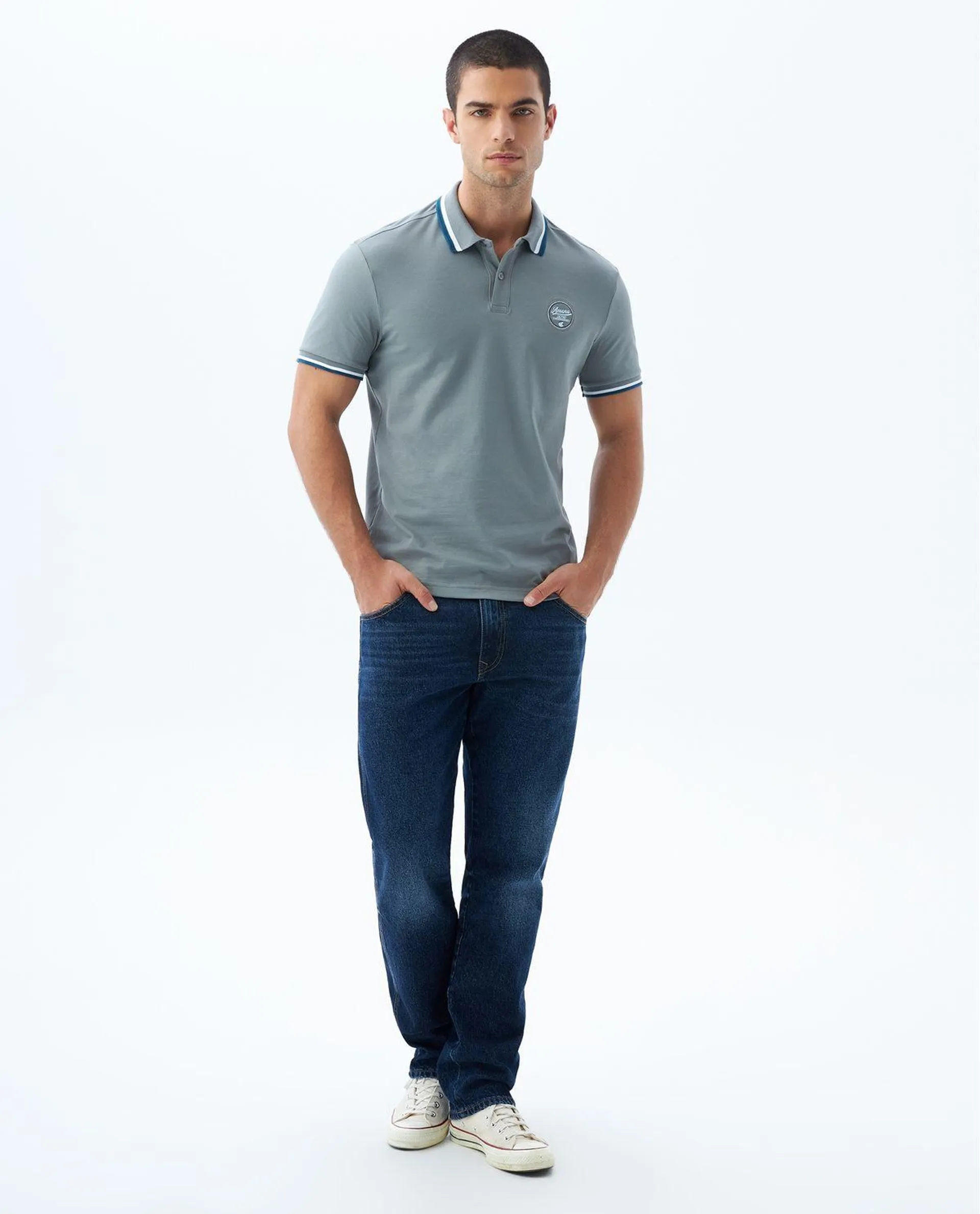 Polo Slim manga corta para hombre