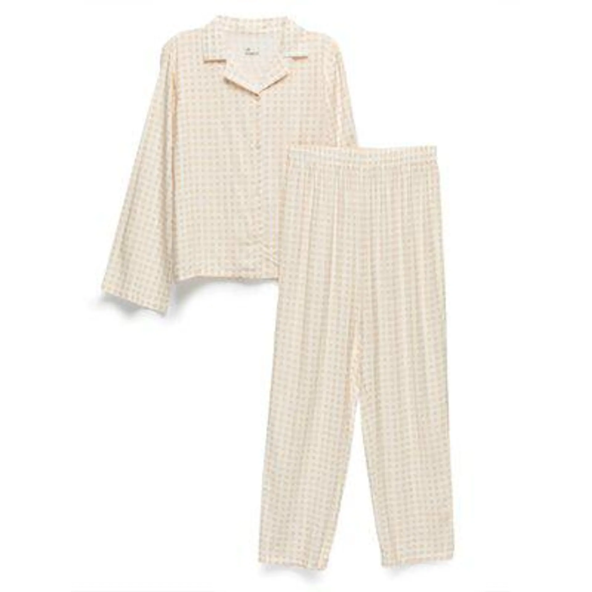 Pijama Camisera Larga Mujer Full Print Talla L