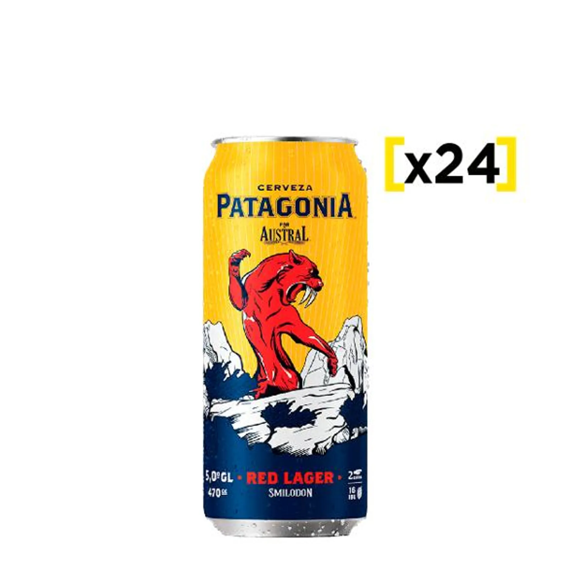 Cerveza Patagonia Red Lager lata 470 CC x24