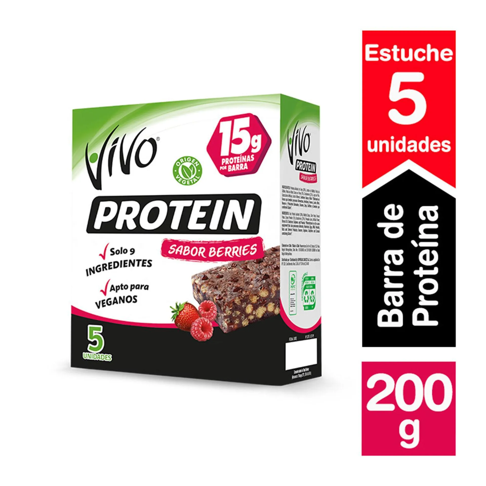 Barra Proteína Vivo Berries 5 un.