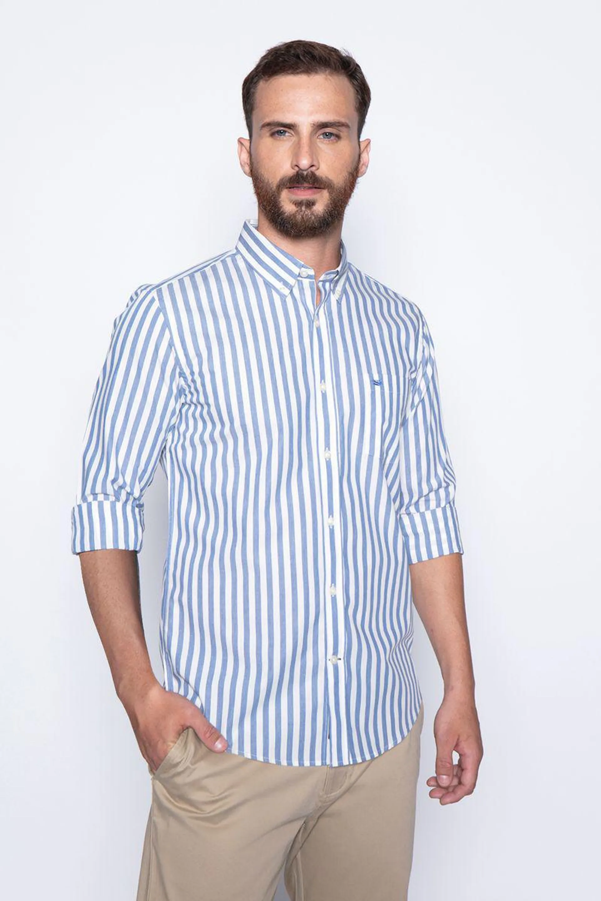 Camisa Listada New York F Navy