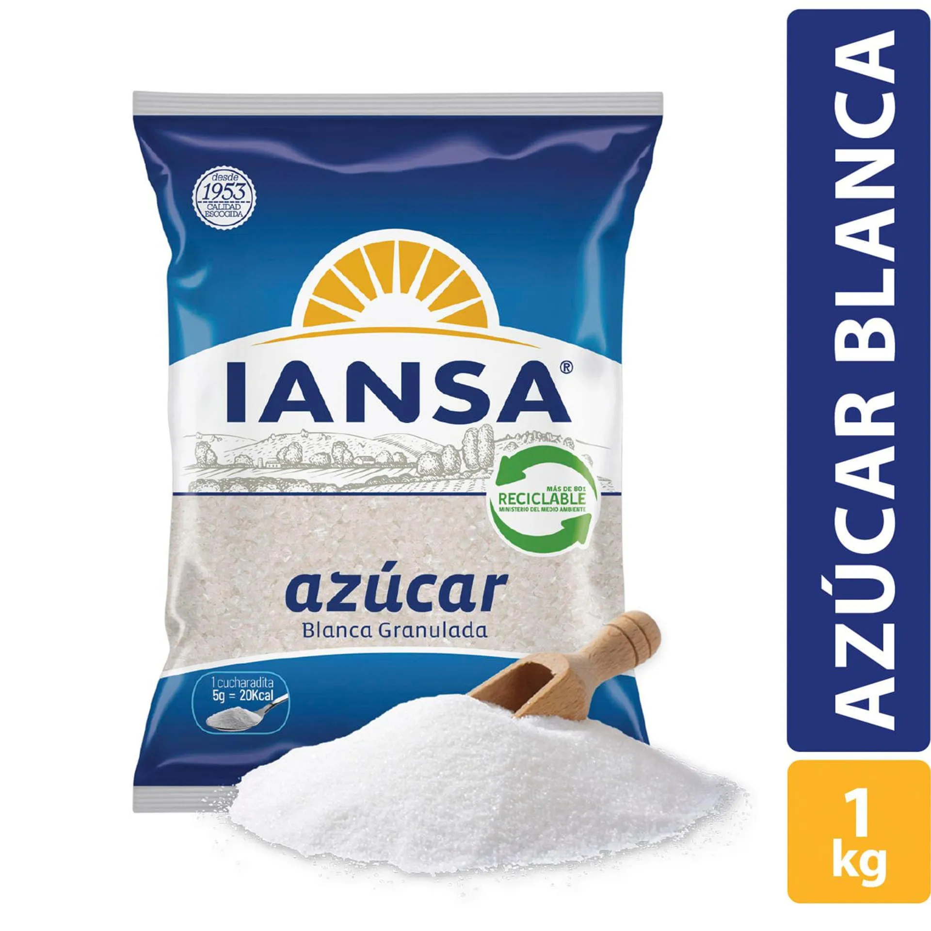 Azúcar blanca granulada 1 kg | Jumbo.cl