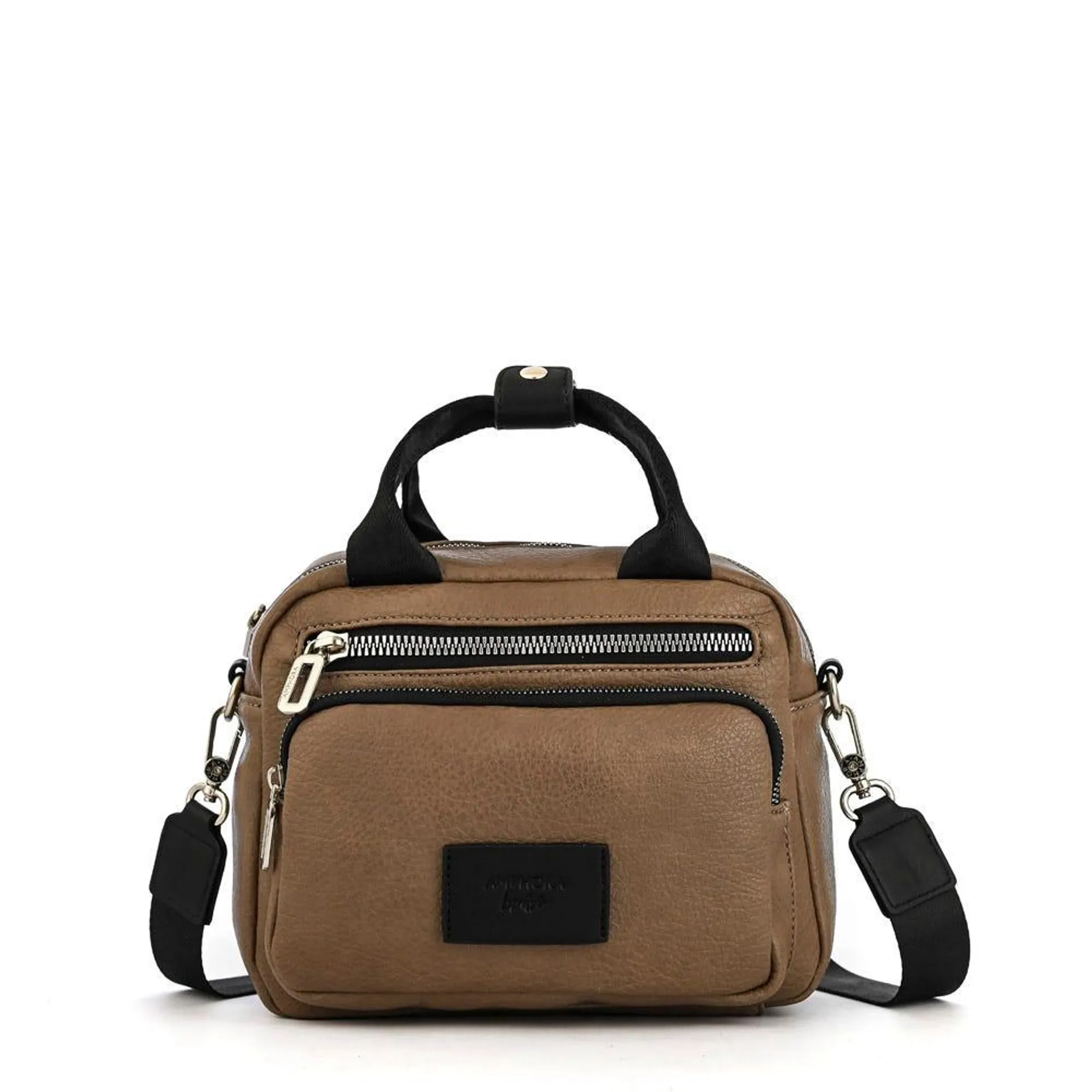 Cartera bandolera mediana poxy taupe oscuro