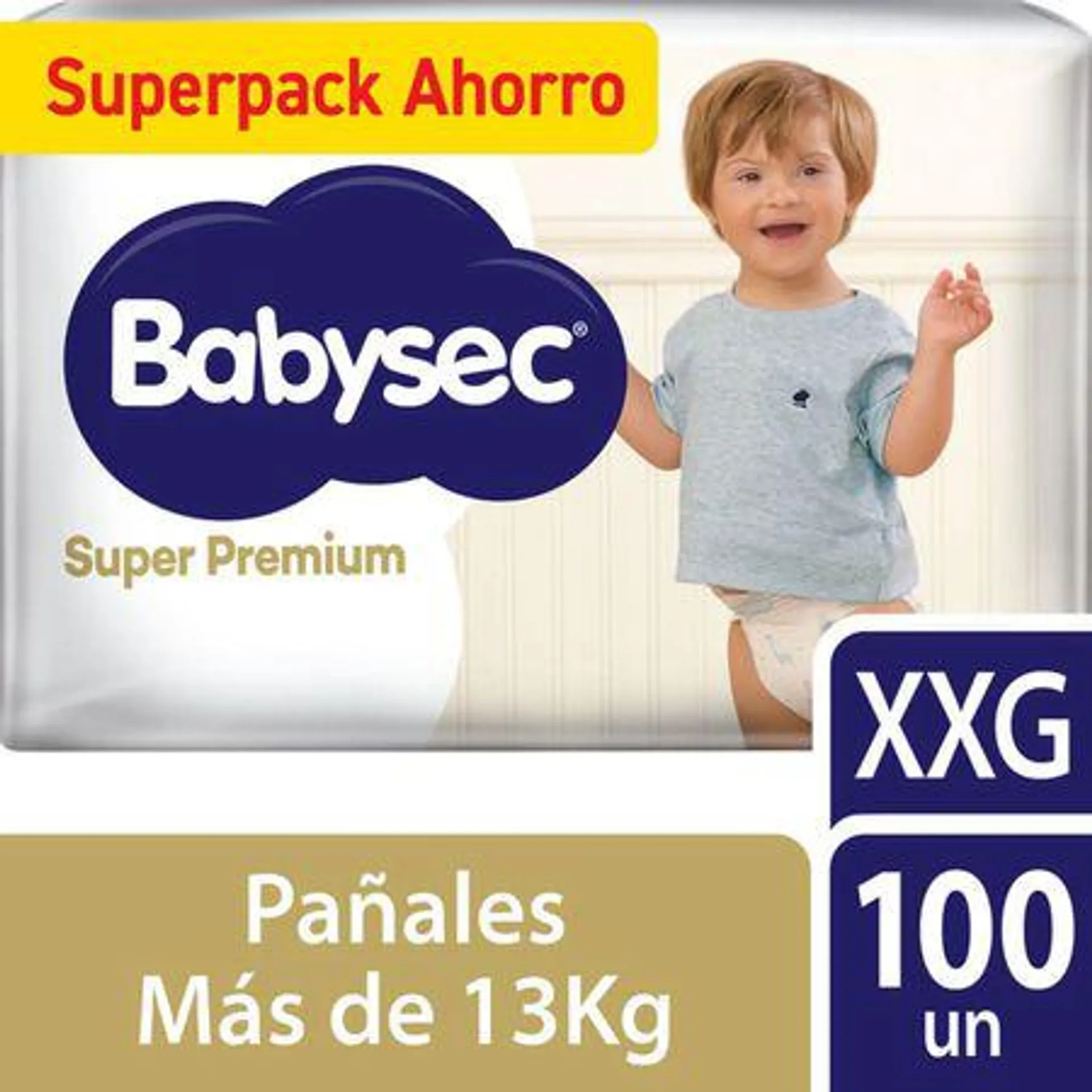 Pañales Babysec Super Premium Talla XXG 100 un.