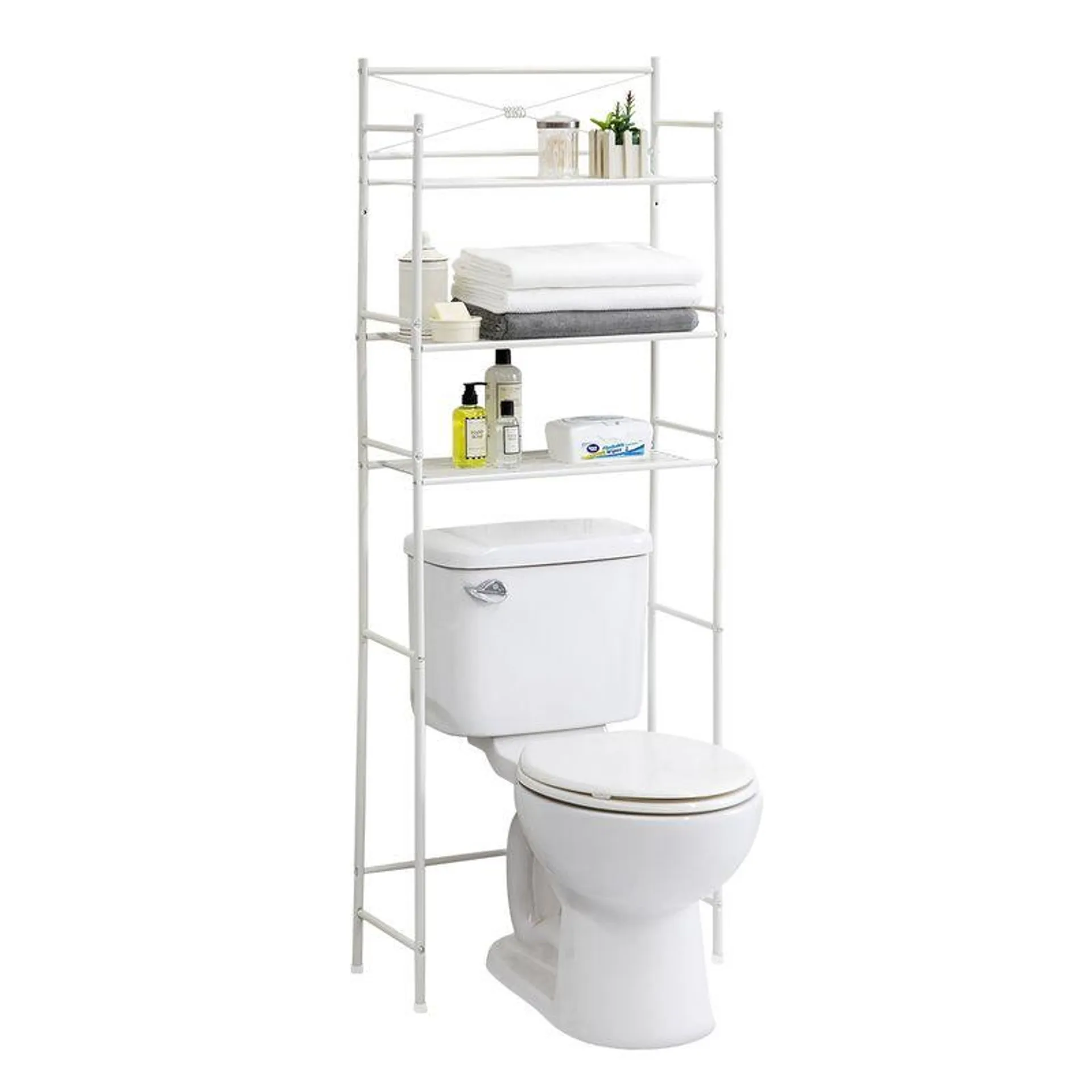 Estante organizador de baño 164 x 58 x 25 cm Blanco