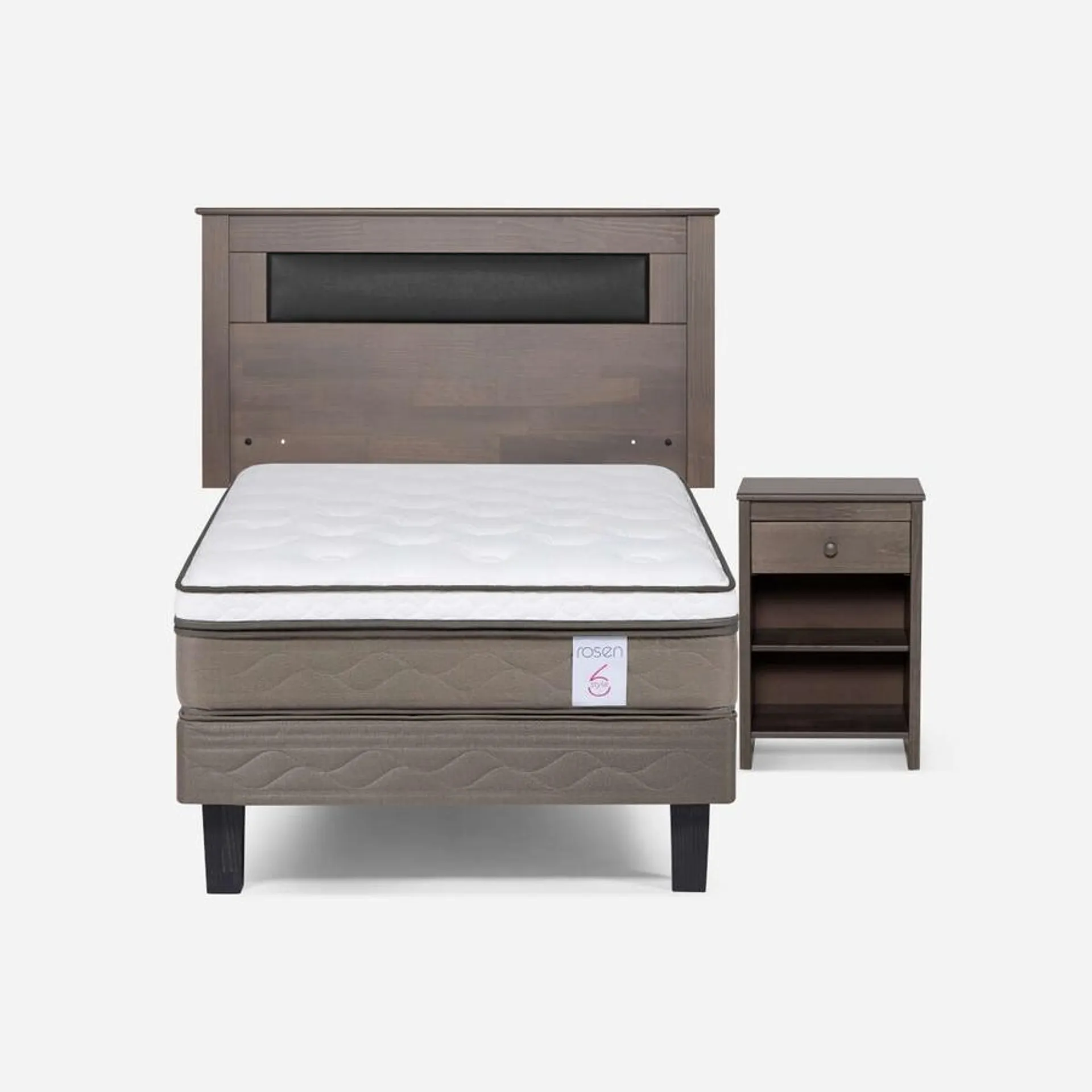 Cama New Style 6 de 1,5 Plazas + Muebles Ferrara