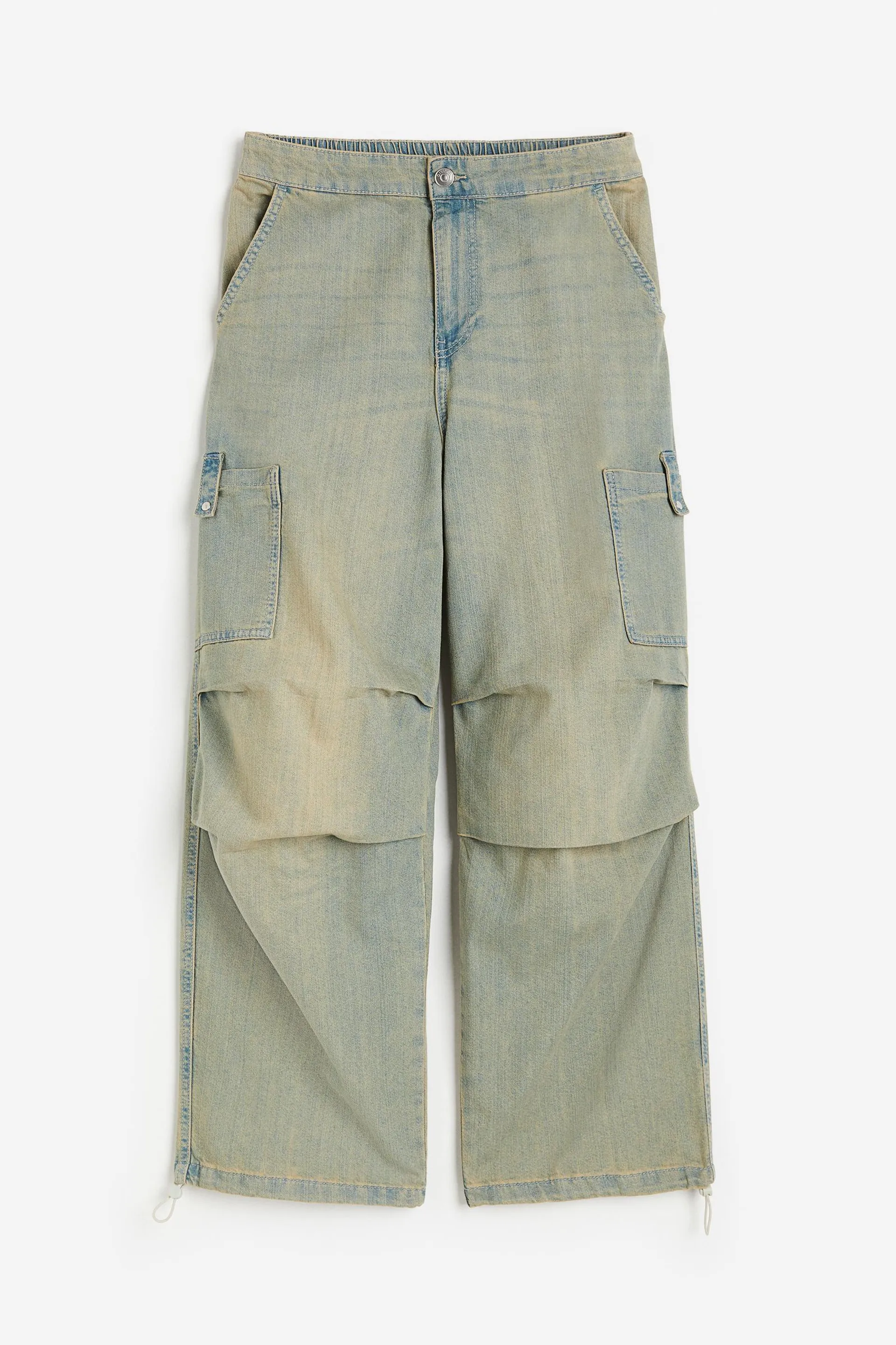 Pantalón parachute en denim