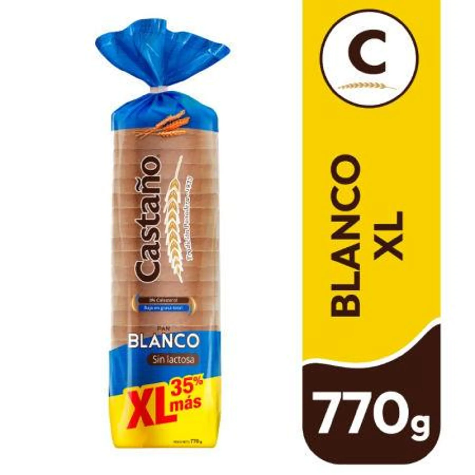 Castaño - Pan de Molde Blanco XL, 770 g