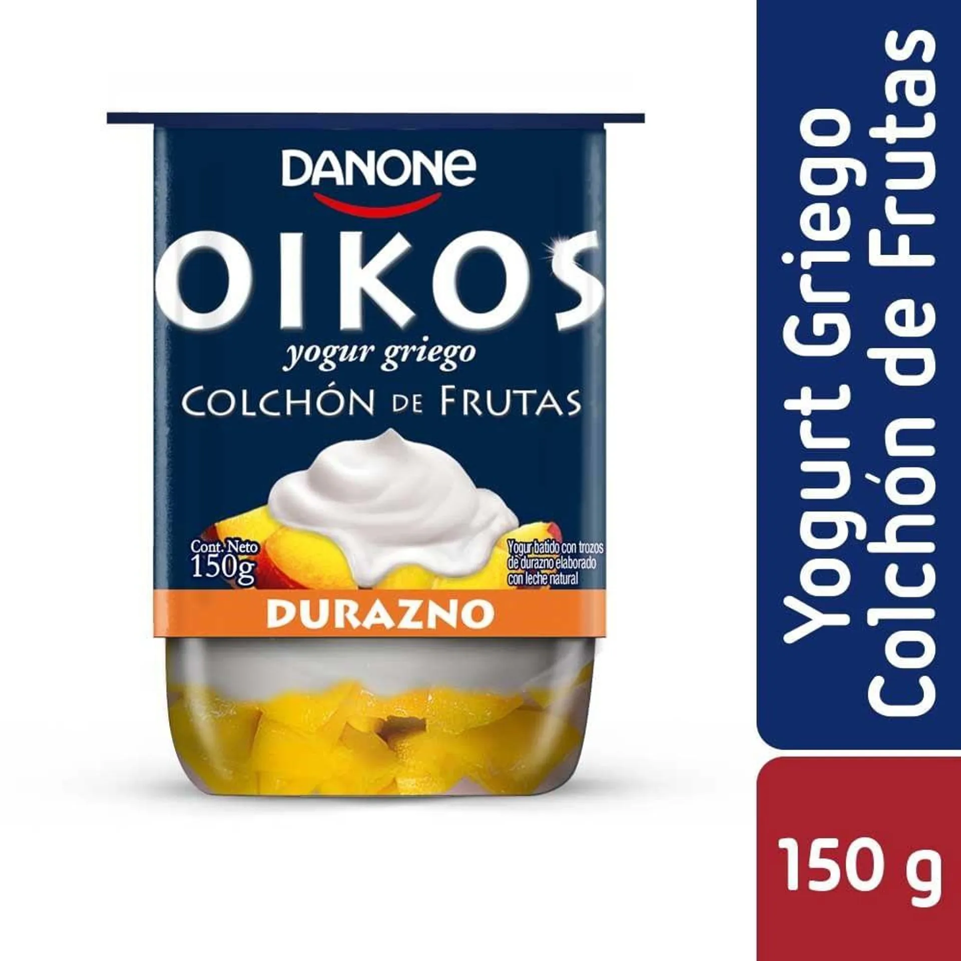 Yoghurt griego Danone Oikos colchón de fruta durazno 150 g