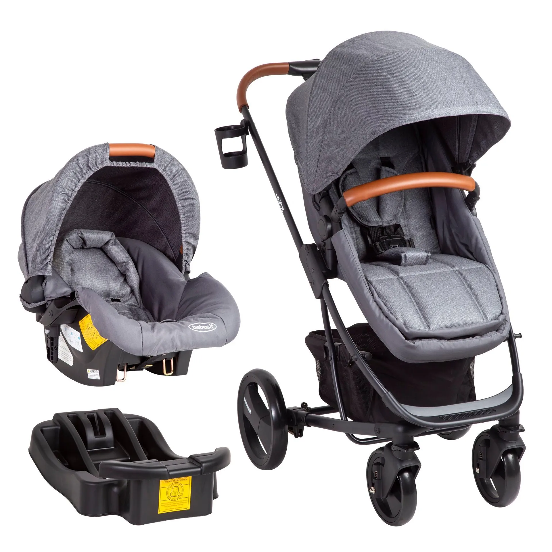 Coche Cuna Travel System Nexus Gris