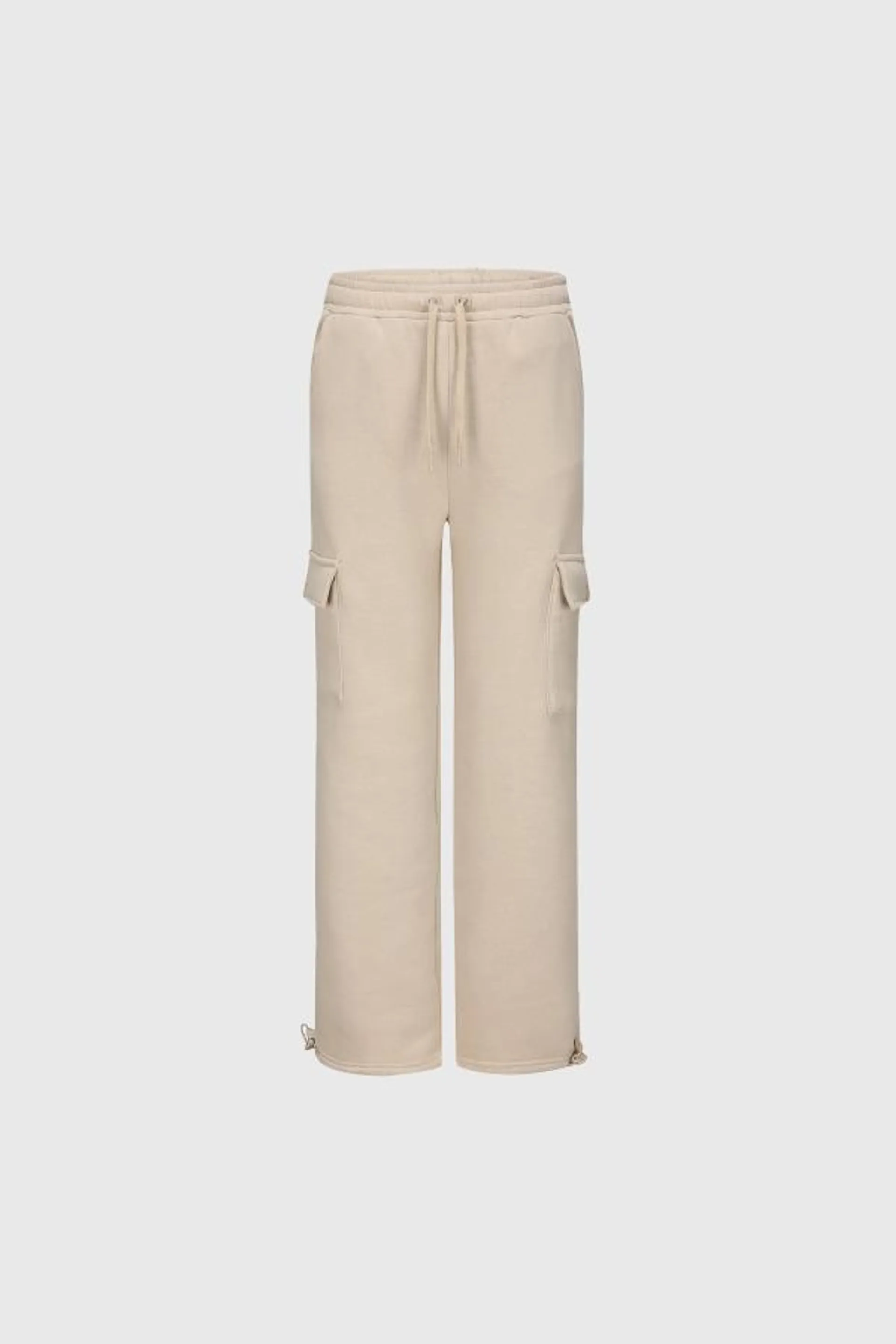 PantalÓn buzo niÑa jogger cargo beige