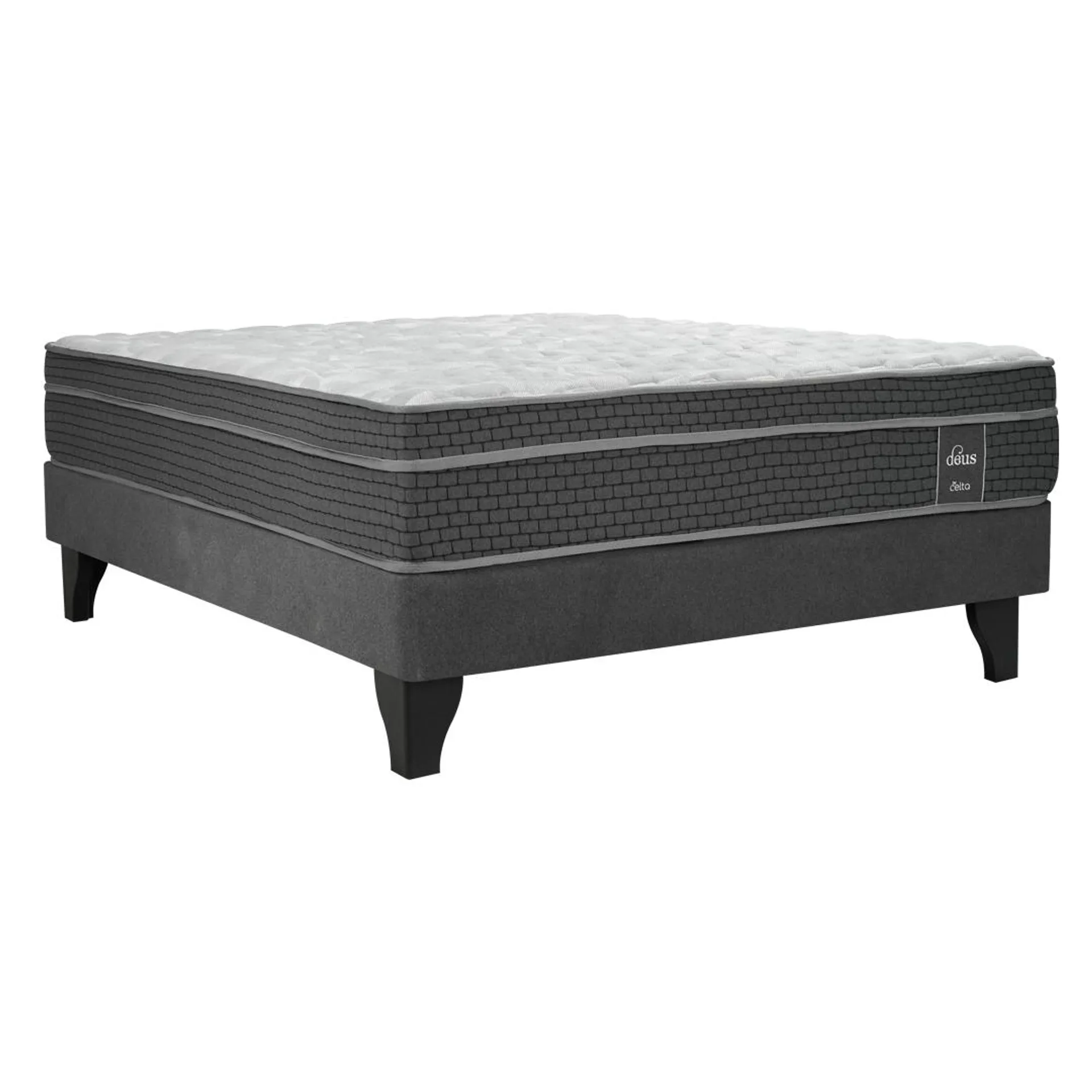 Cama Europea Deus 2 Plazas Base Normal 150 x 190 cm