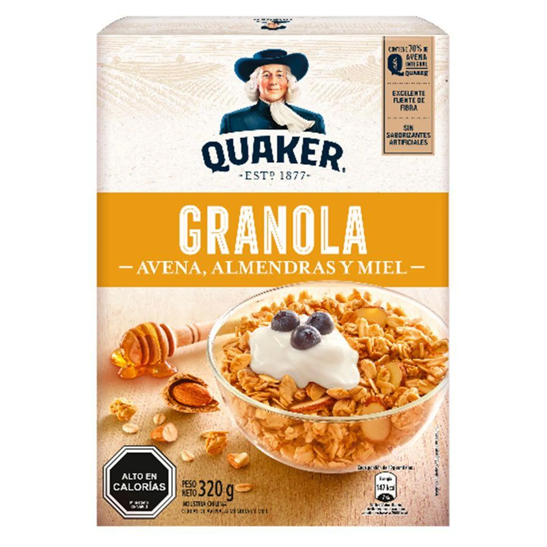 Granola Quaker Avena, Miel y Almendras 320 g