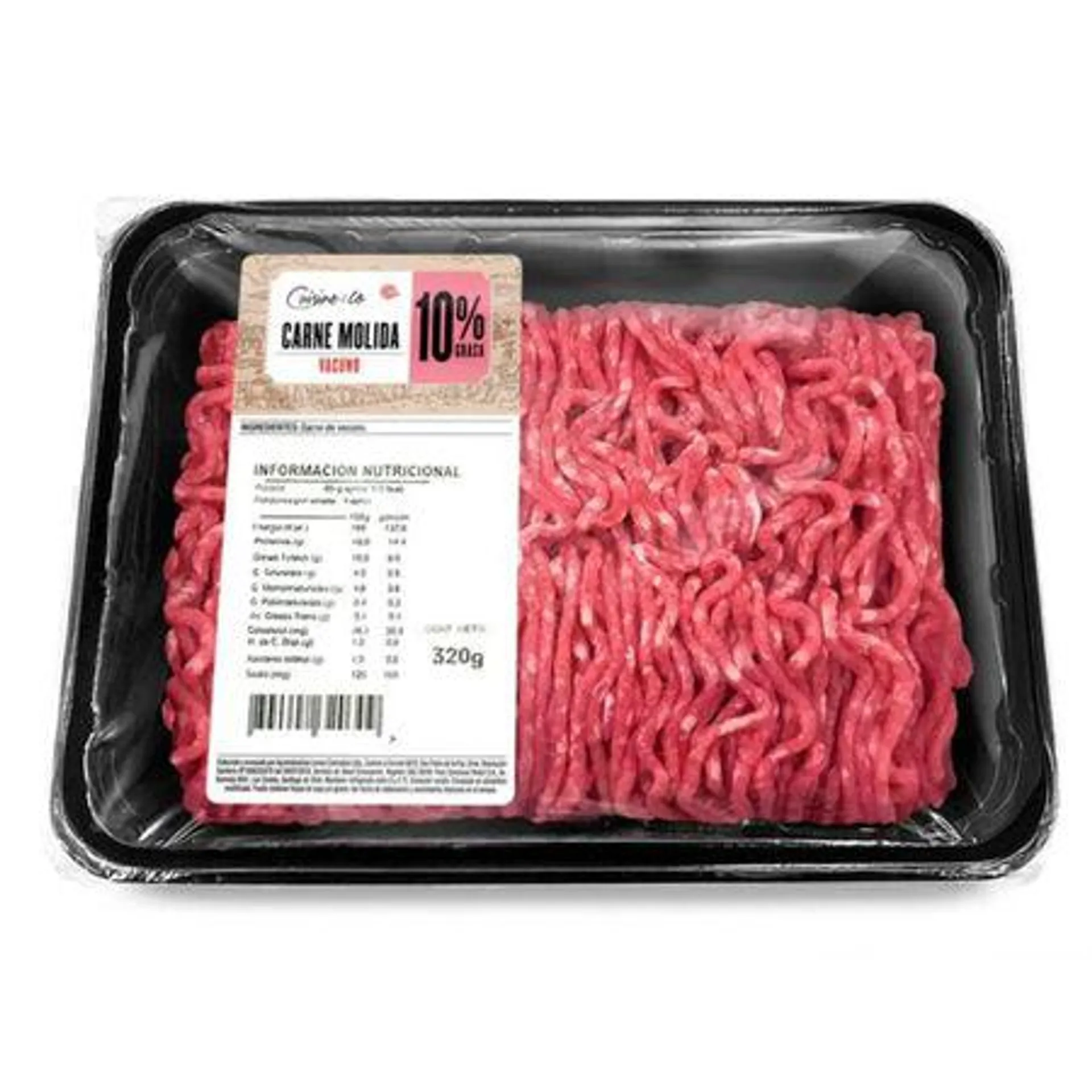 Carne Molida Vacuno 10% Grasa 320 g