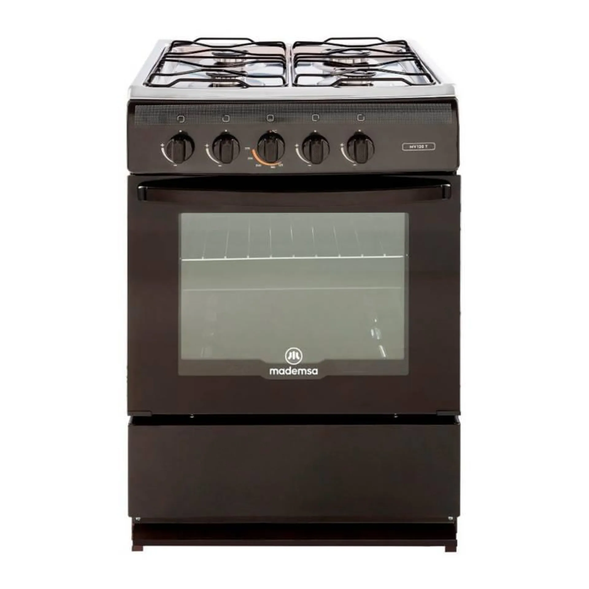 Cocina 4 Quemadores Negra MV120T