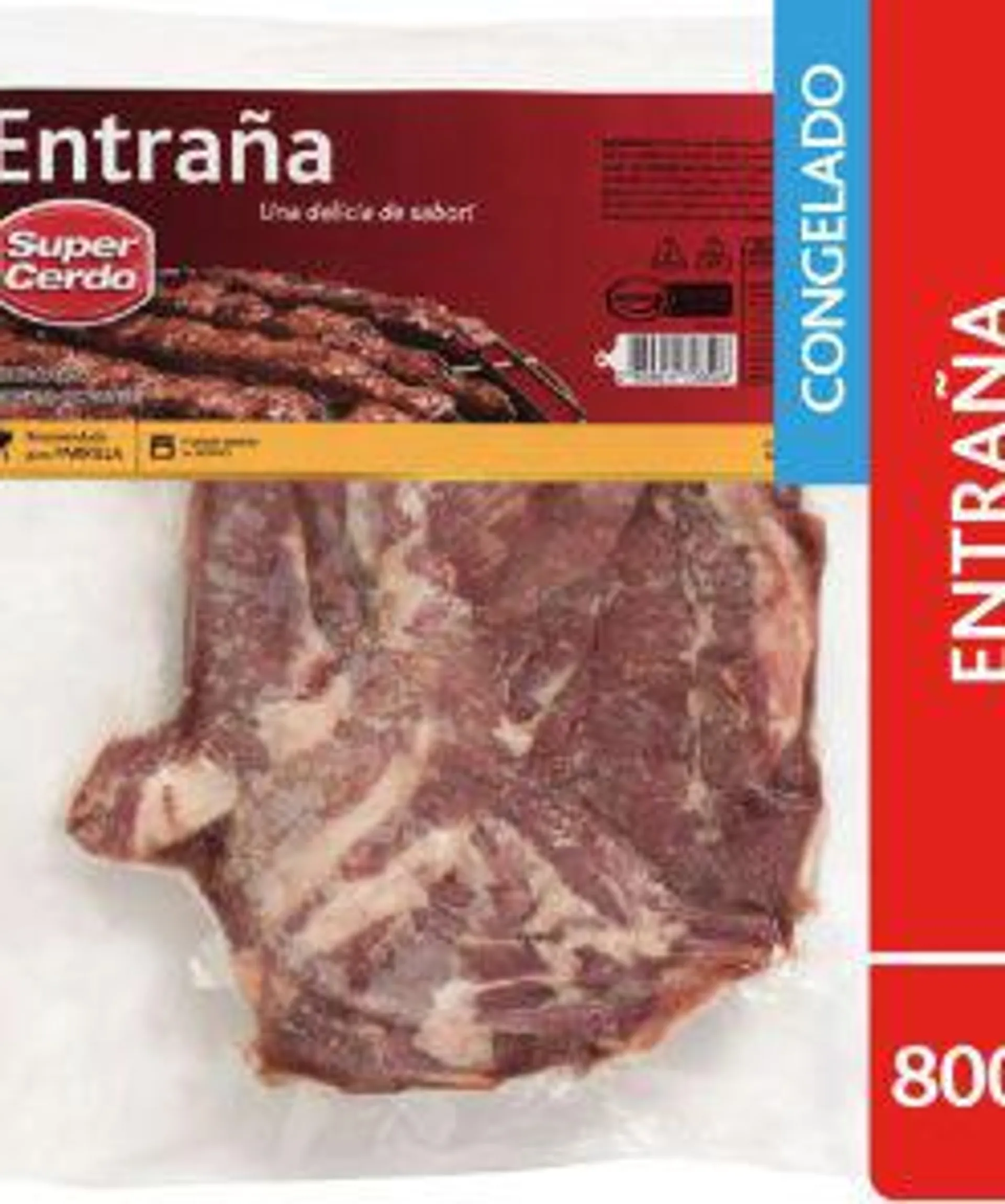 Entraña Iqf Cerdo Agrosuper 800 Gr