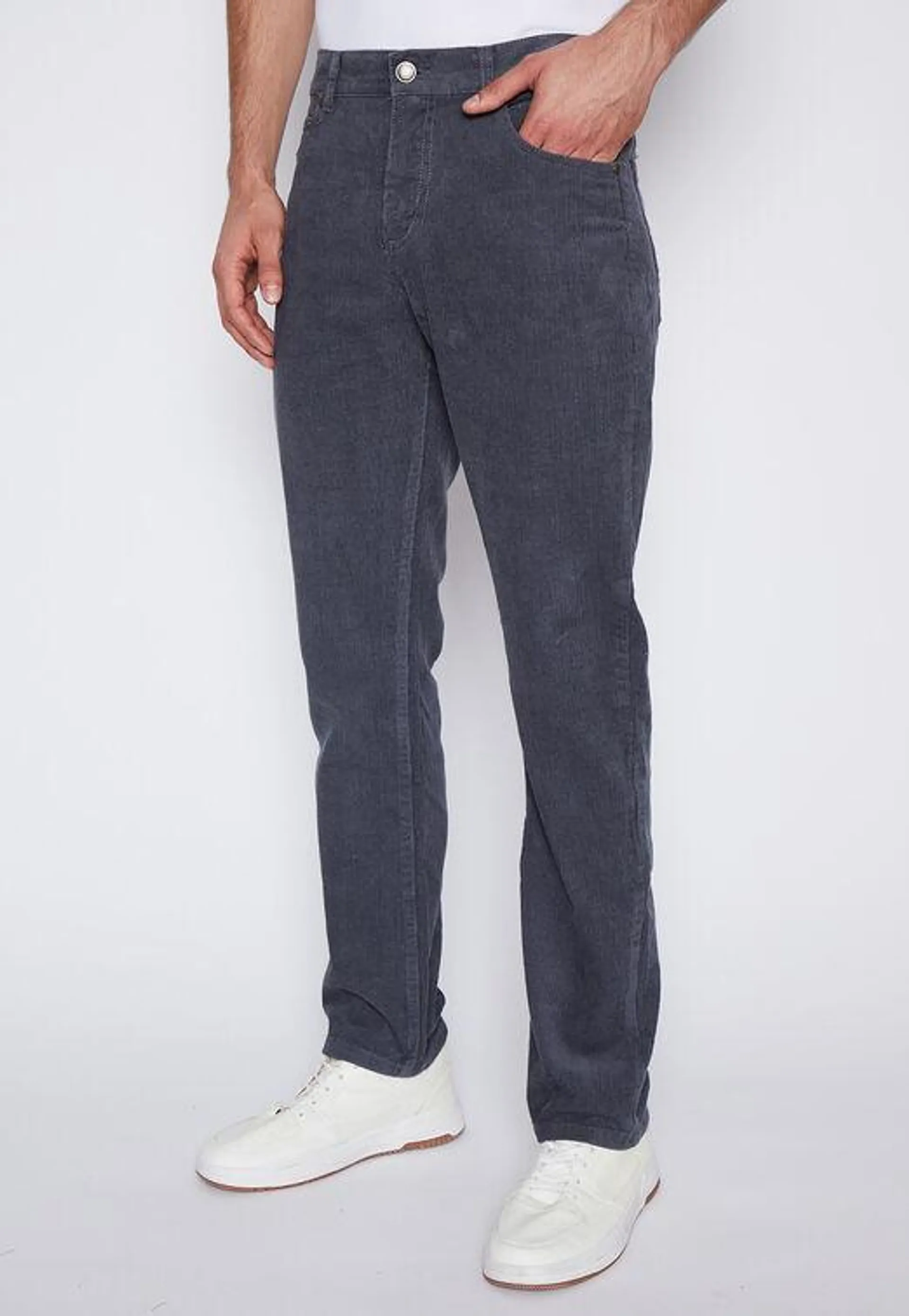 Pantalon Hombre Gris Cotele Family Shop