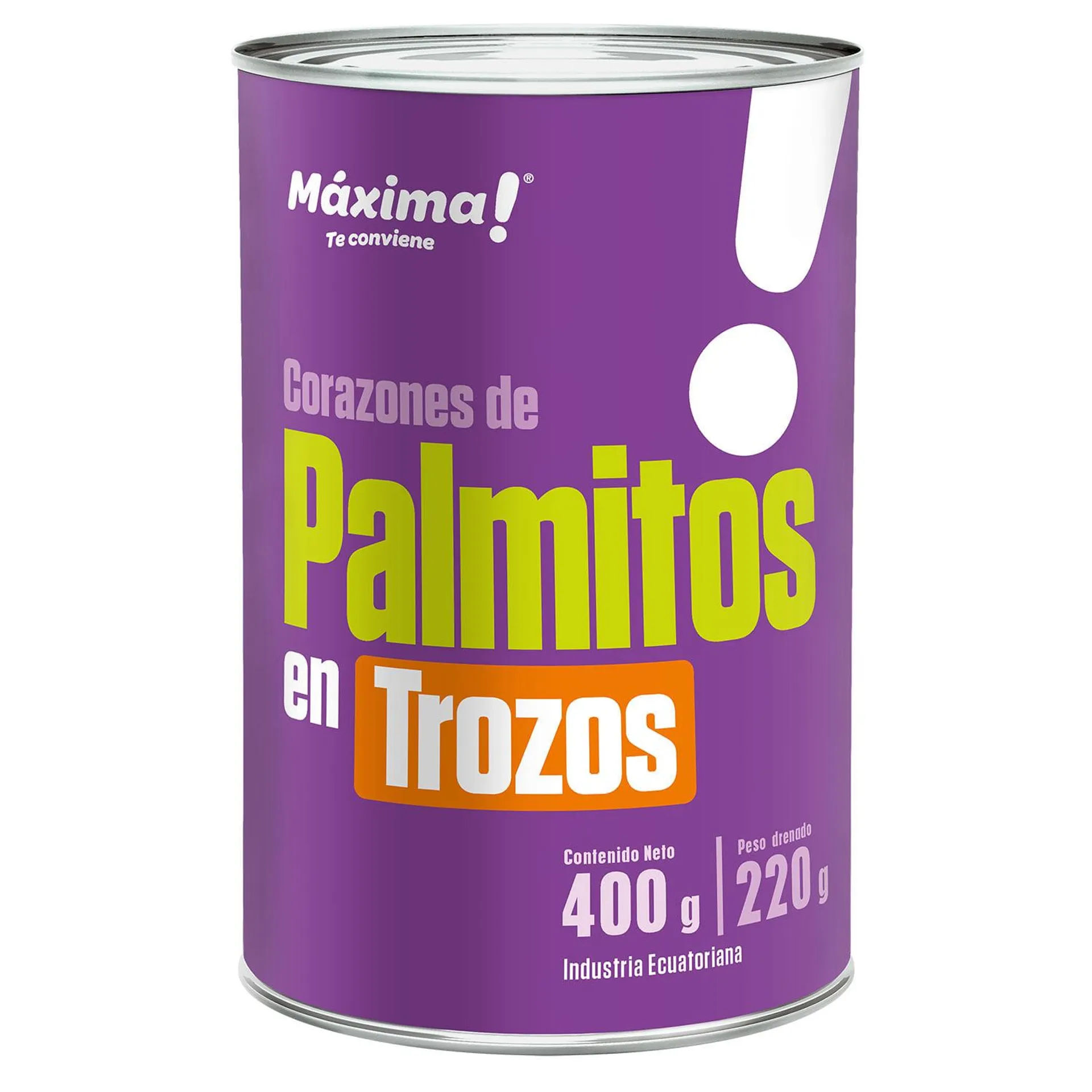 Palmitos Máxima En Trozos 220 g drenado