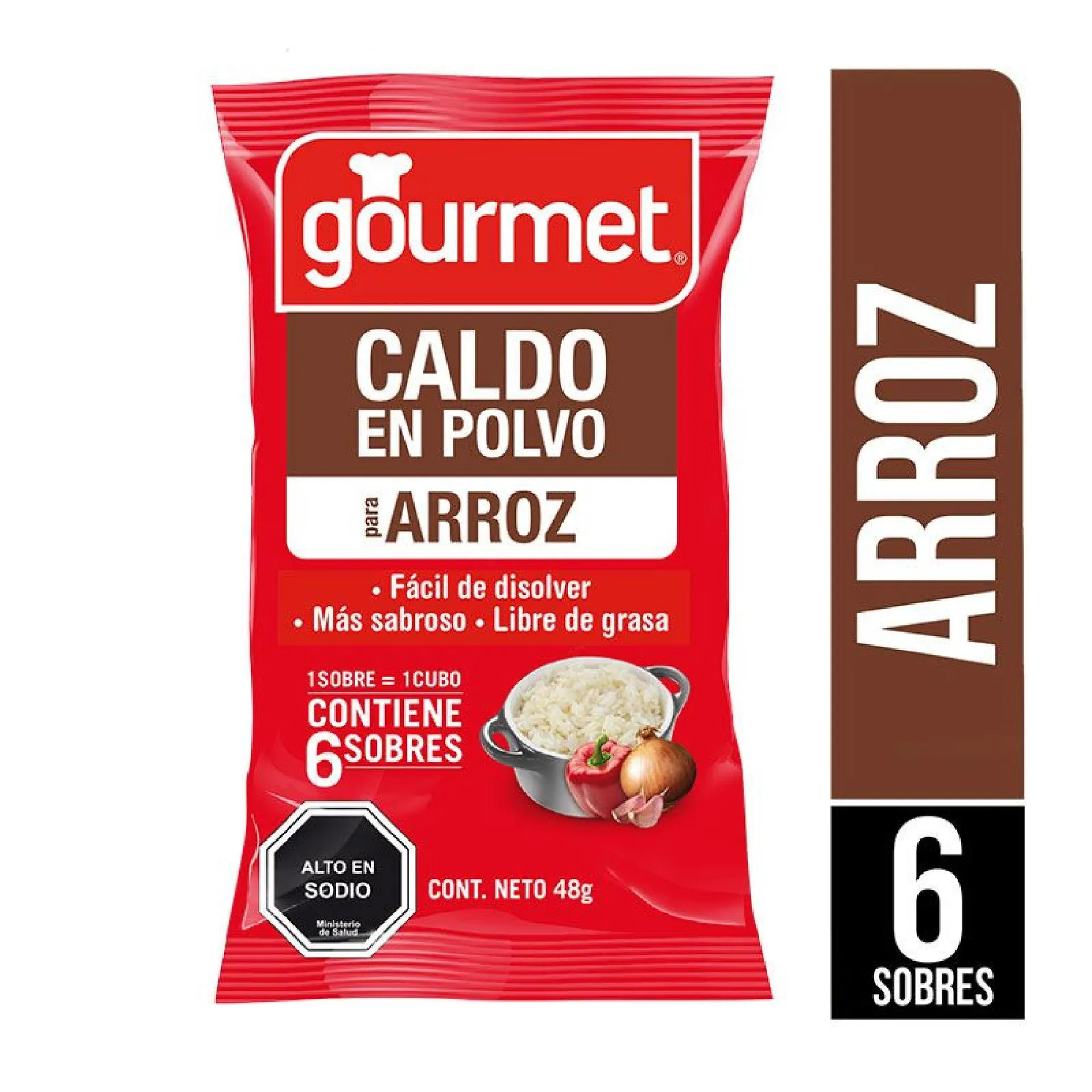 Sazonador en Polvo para Arroz 6 Sobres) Bolsa, 48 g