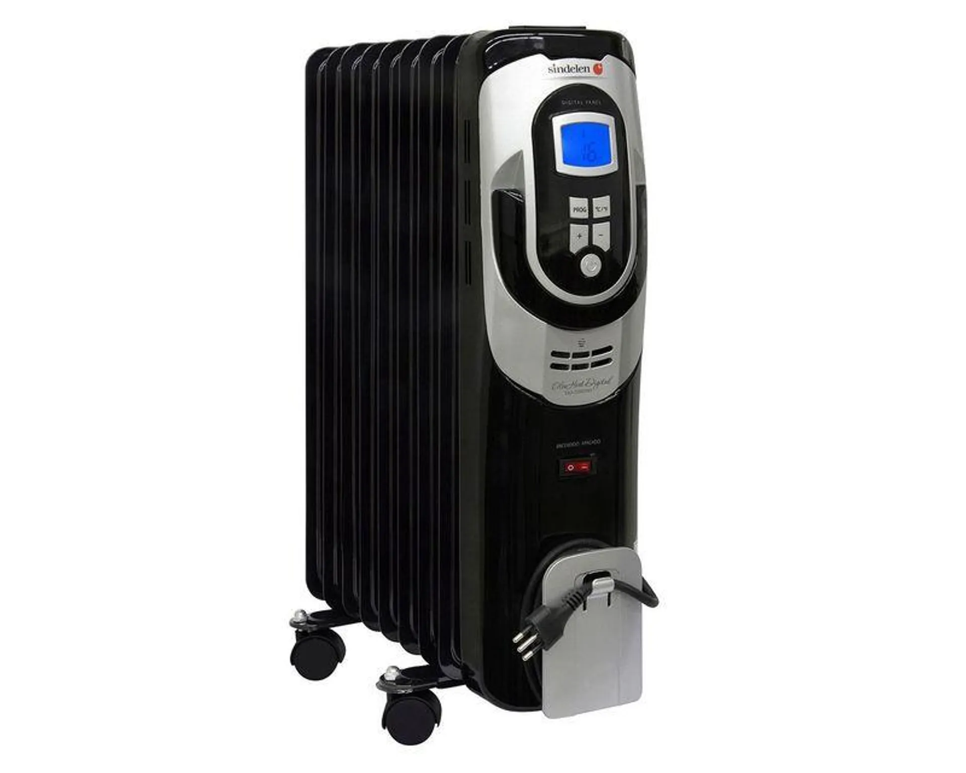 Calefactor oleoeléctrico 2000W EEO-2200DNG negro Sindelen