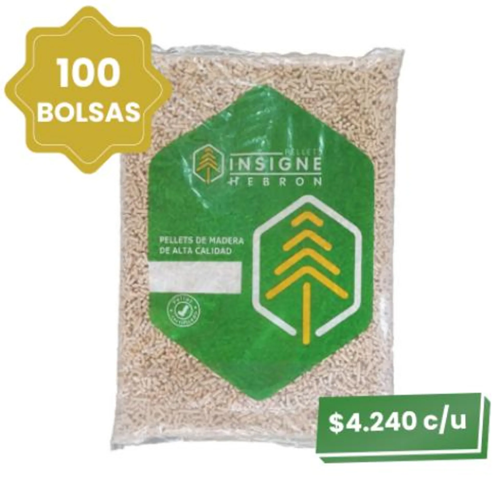 100 BOLSAS PELLET 15 KG