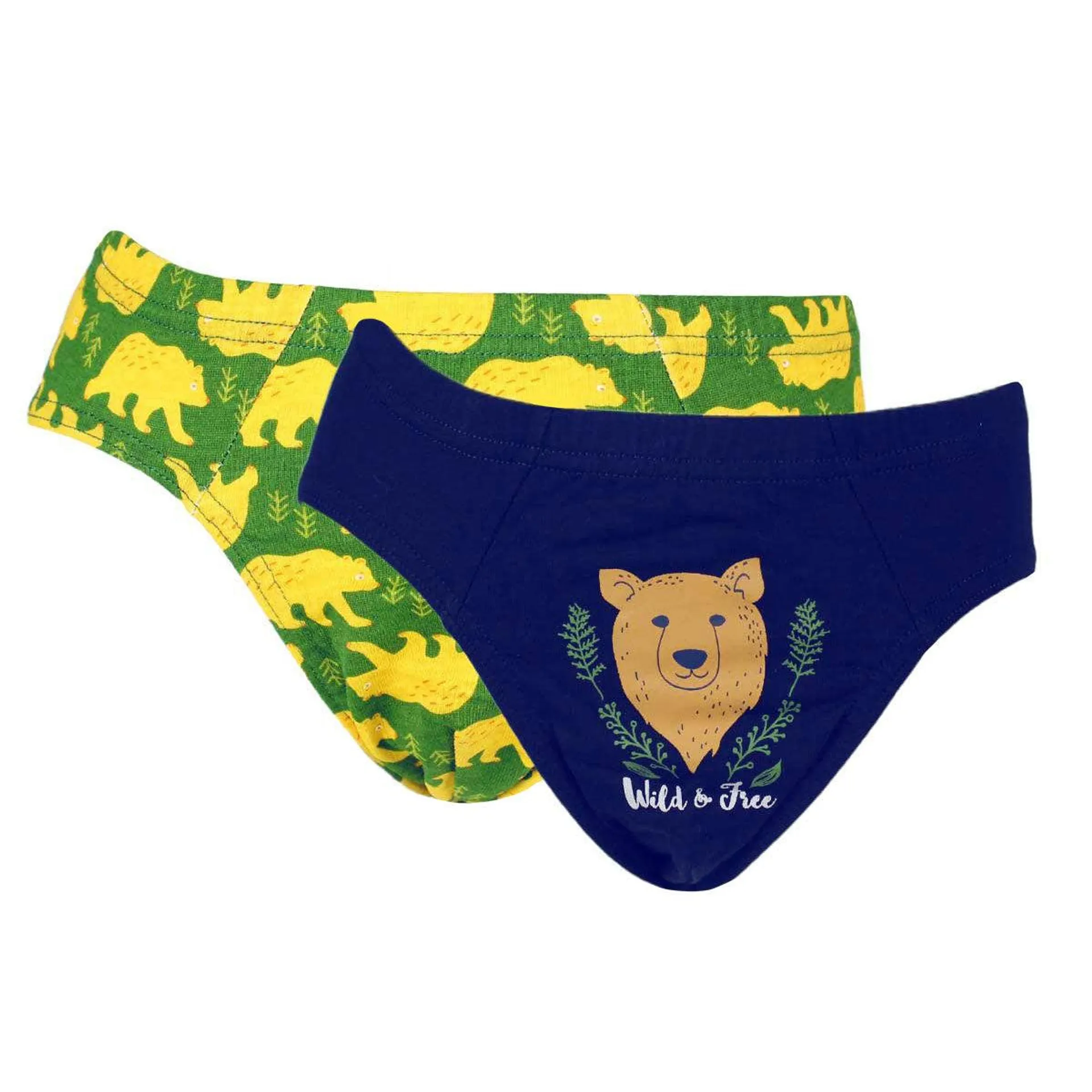 Tais - 2 Unidades Slip Infantil Algodón Print Oso 🐻