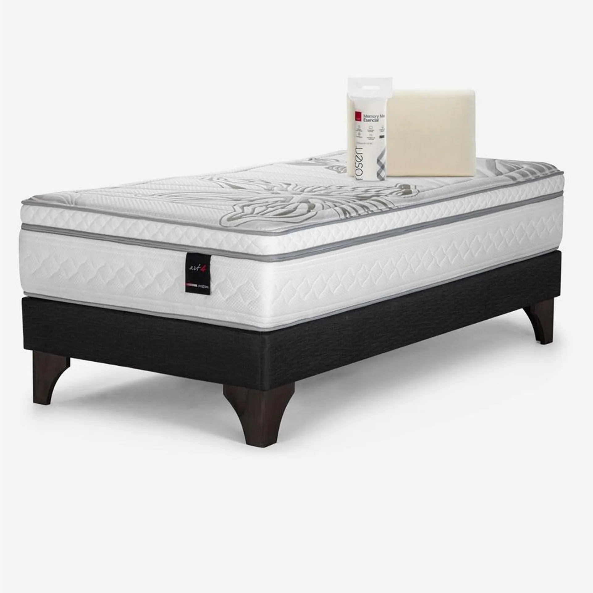 Cama Art 4 1,5 Plazas + Almohada Esencial