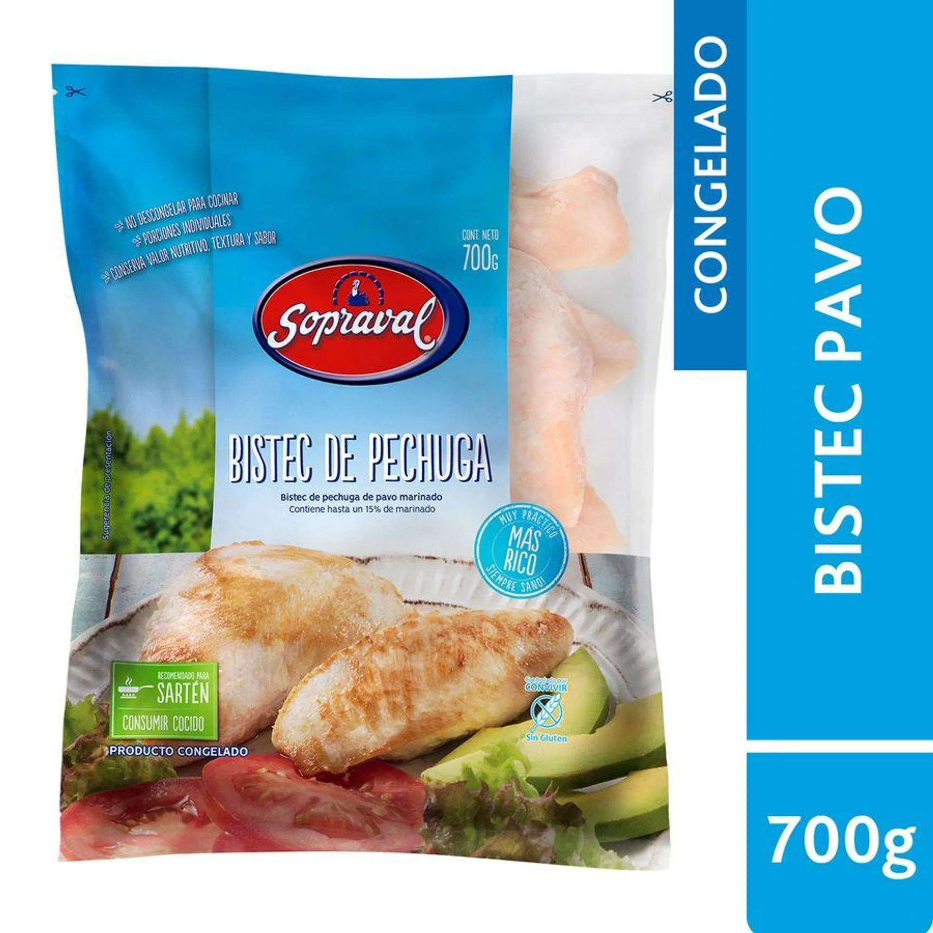 Bistec de Pavo Sopraval 700 g