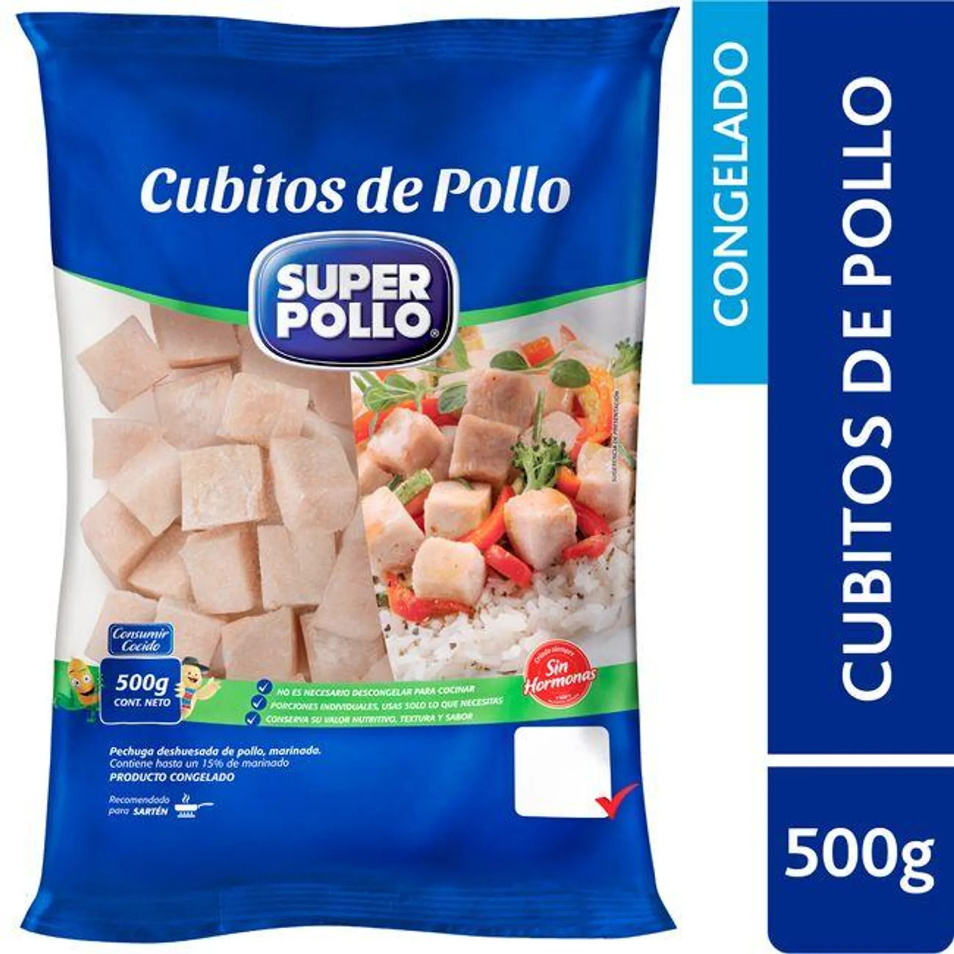 Cubitos de Pollo Congelados 500 g