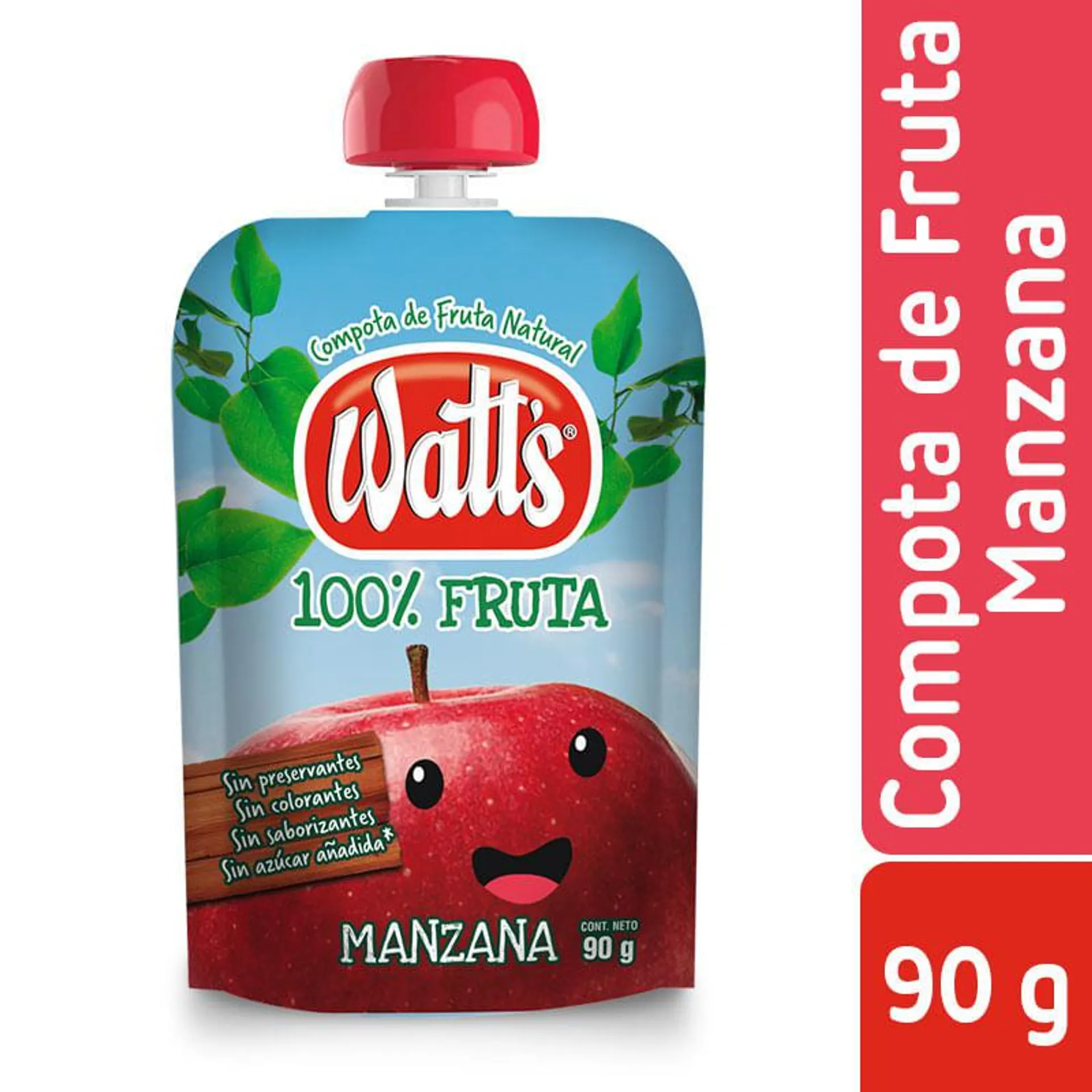 Compota pouch manzana