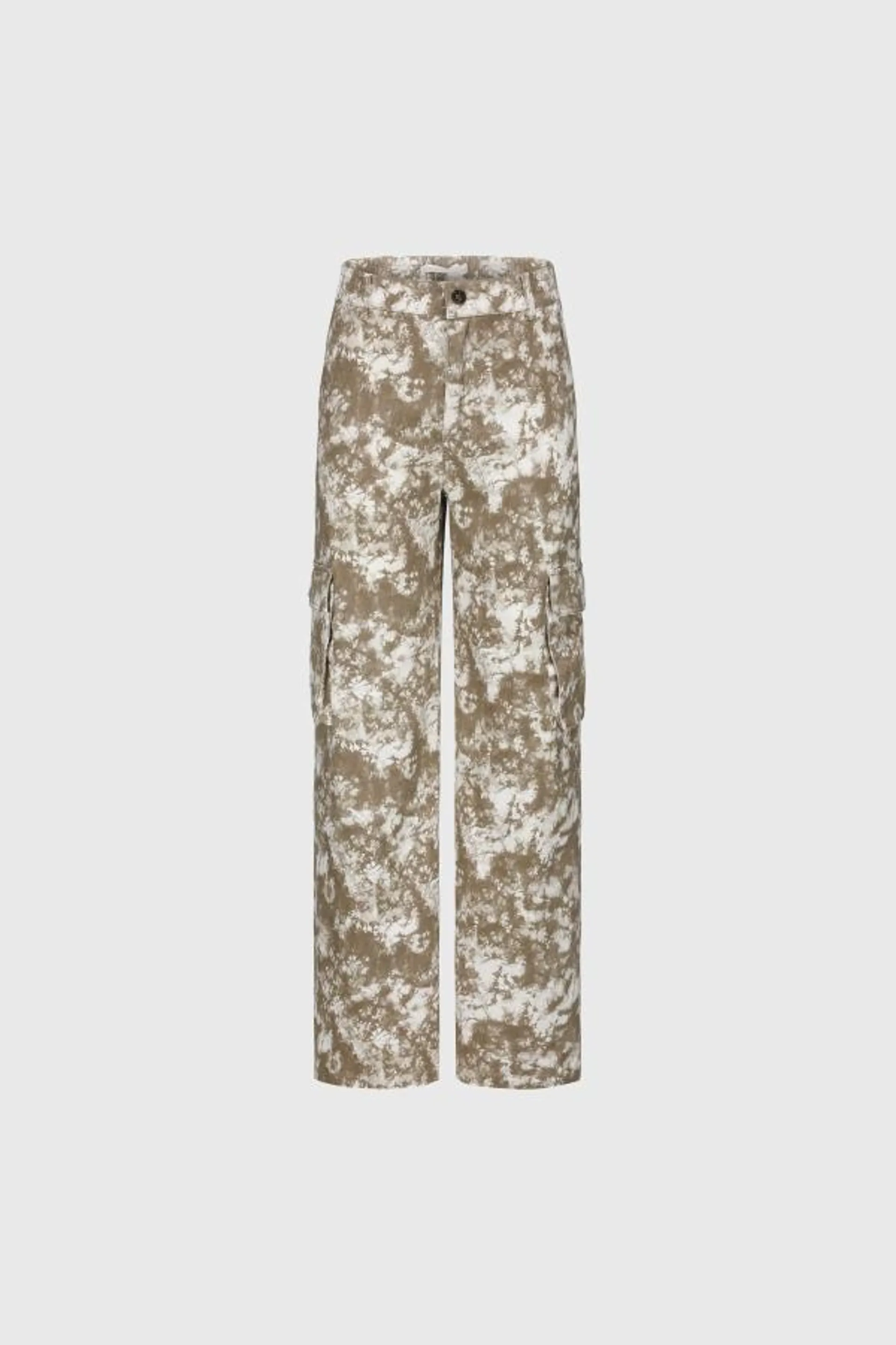 PantalÓn niÑa cargo wide leg beige