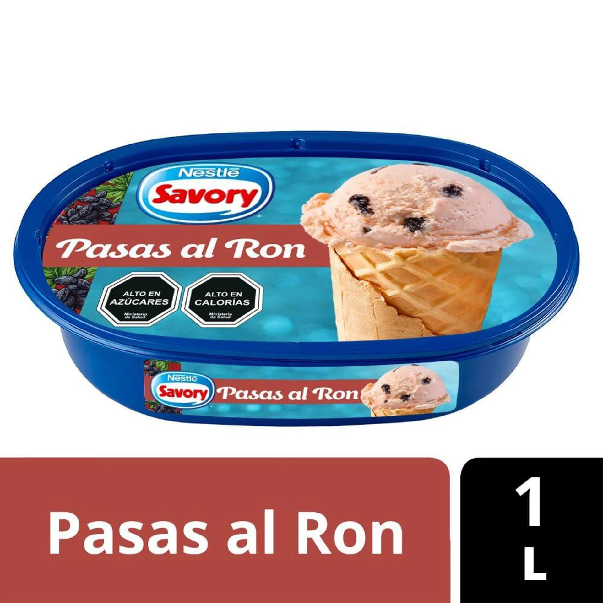 Helado pasas al ron cassata