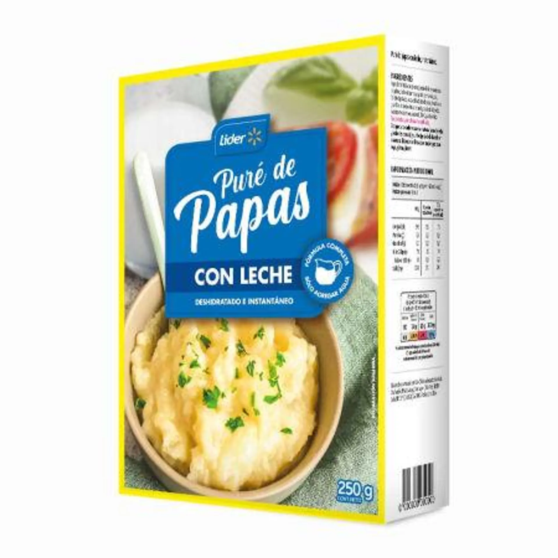 Lider - Puré de Papas Instantáneo con Leche, 250 g