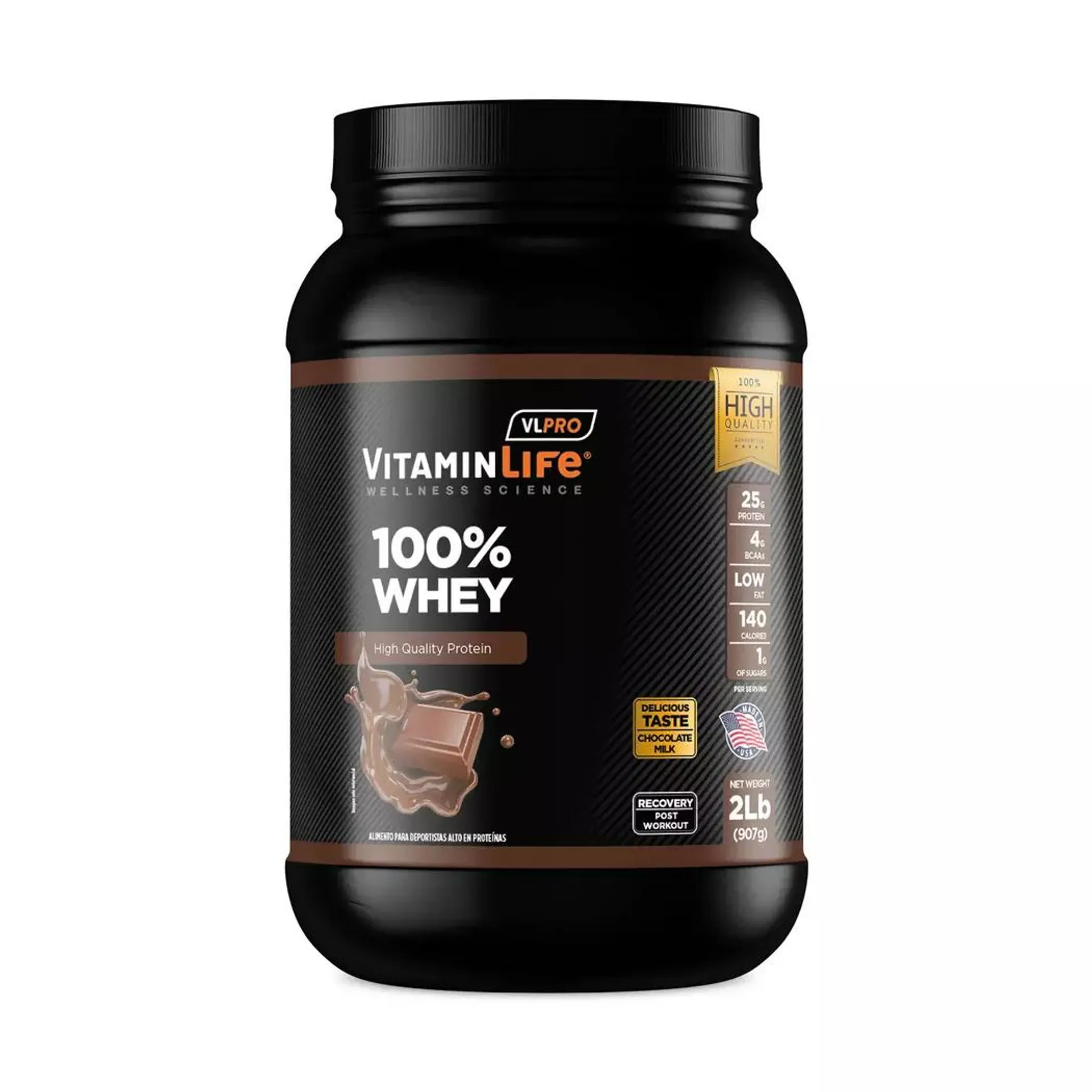 VitaminLife Proteína Whey Protein Sabor Chocolate VL Pro 907g