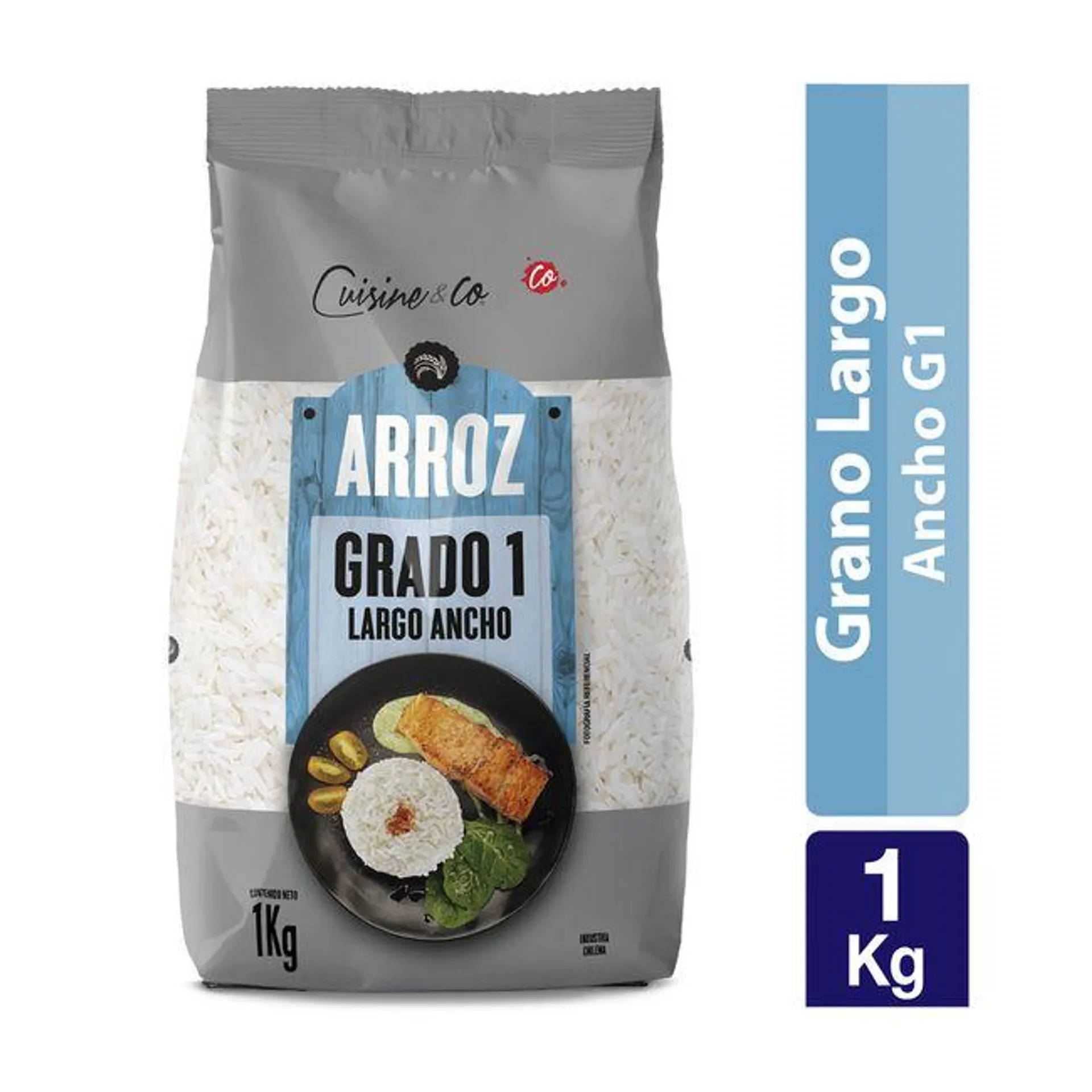 Arroz Grado 1 Grano Largo y Ancho 1 kg