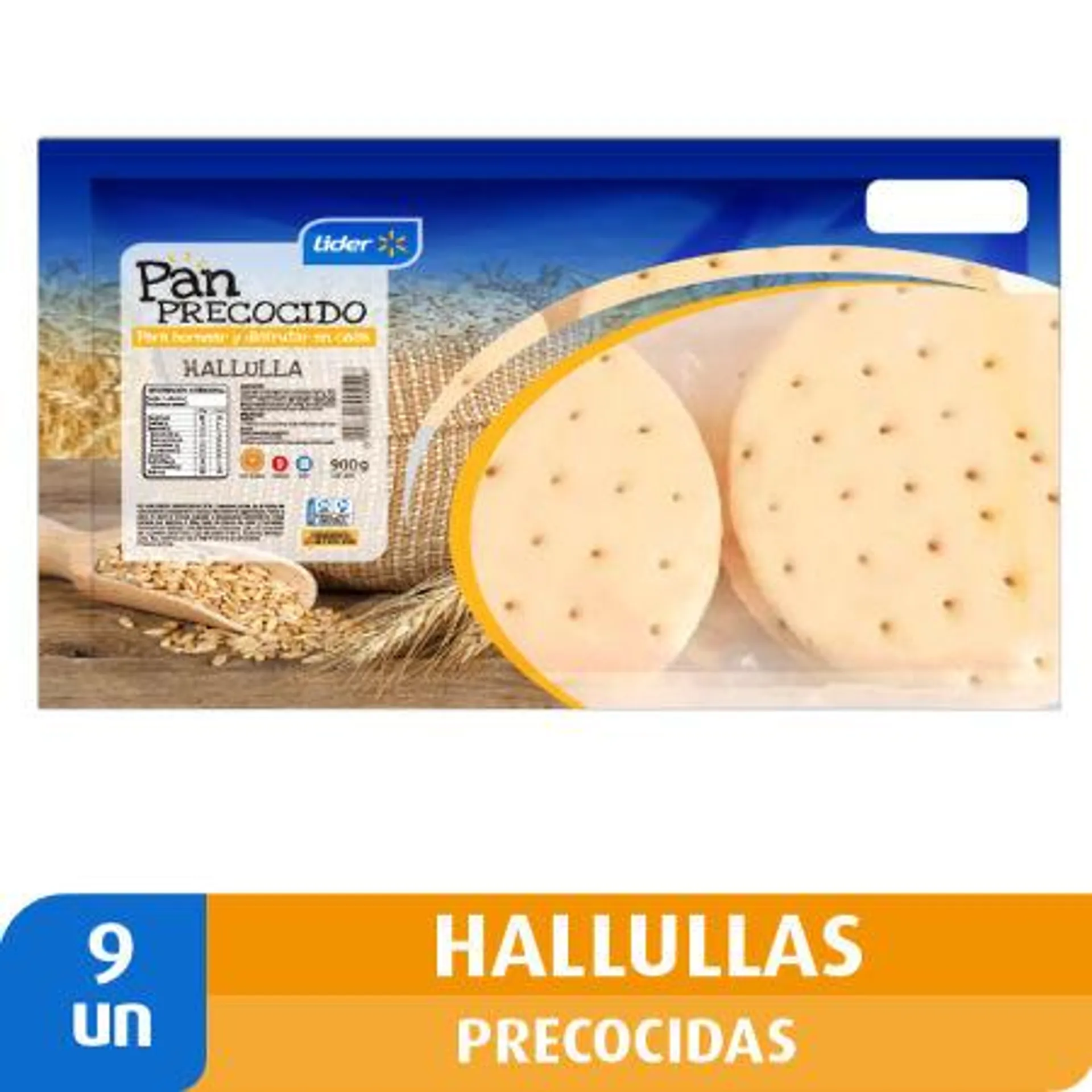 Lider - Pan Precocido Hallulla Atm, 900 g