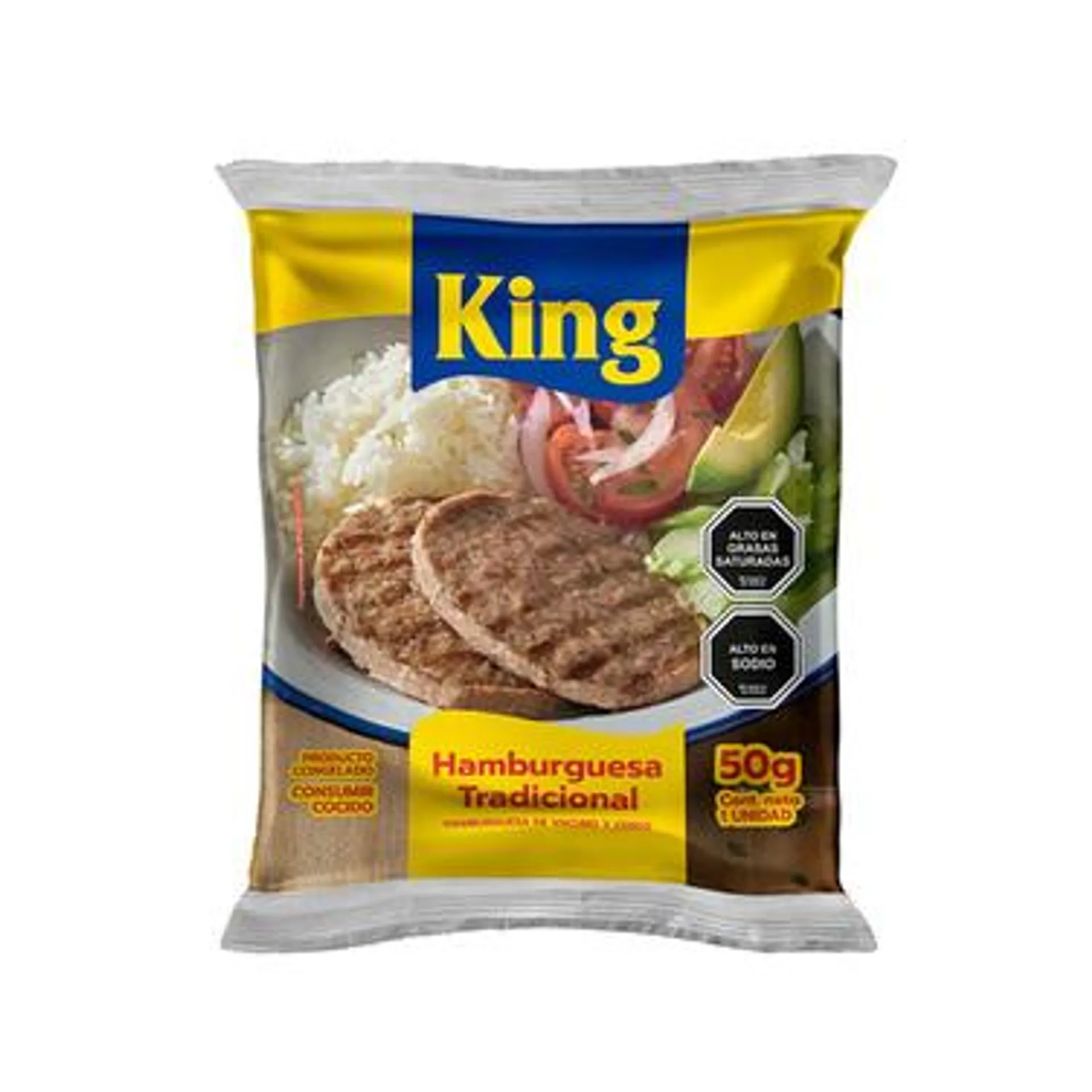 Hamburguesa King Vacuno 50 Grs