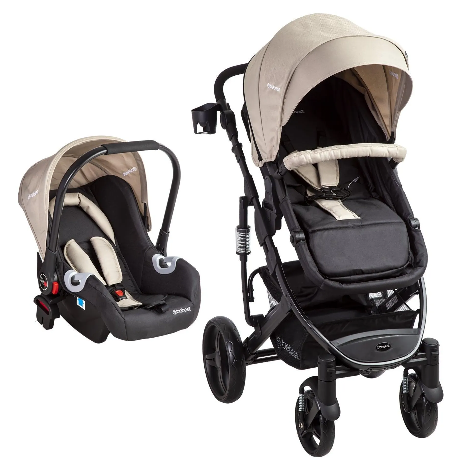 Coche Cuna Travel System Quest Beige