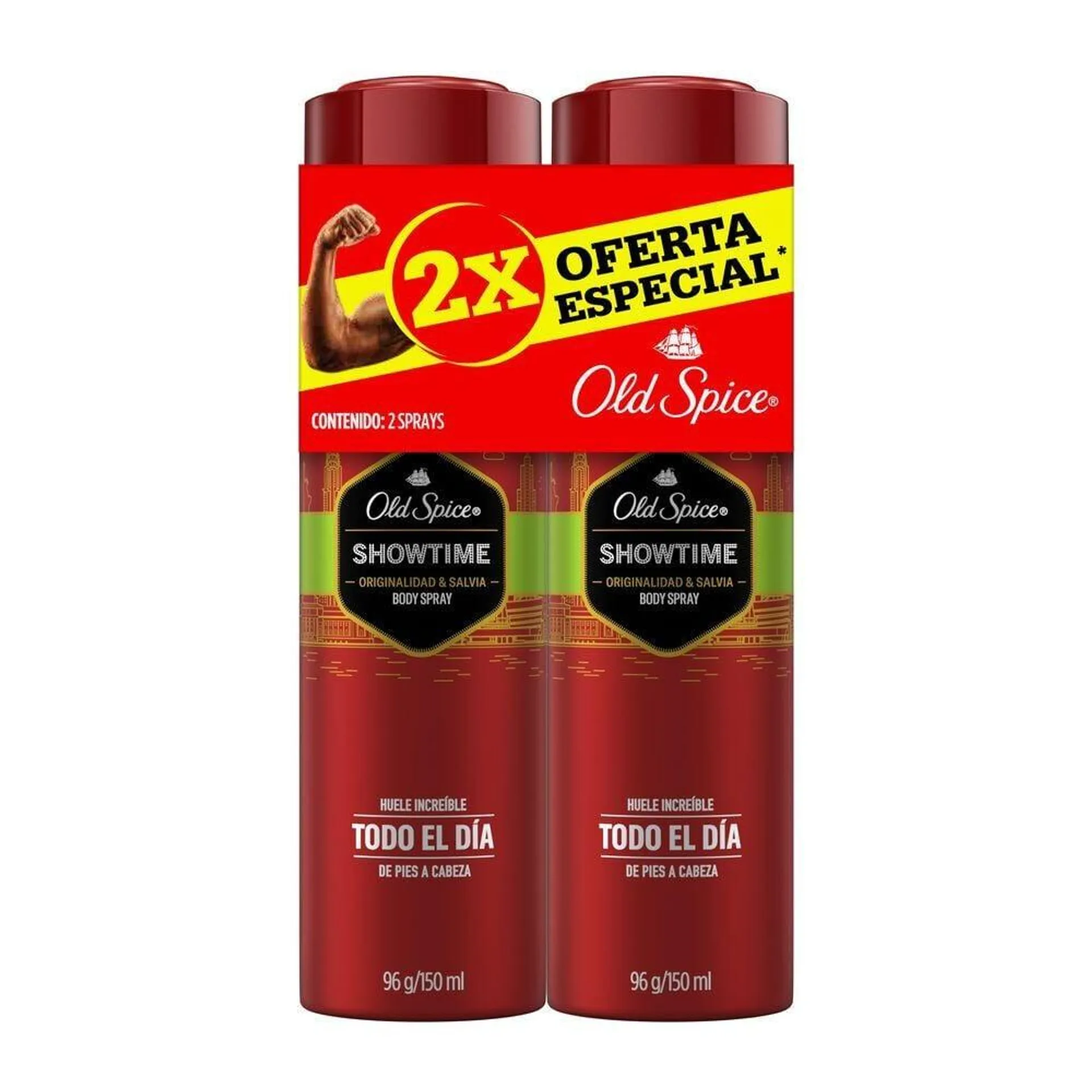 Pack Desodorante Body Spray Showtime 152 mL x 2