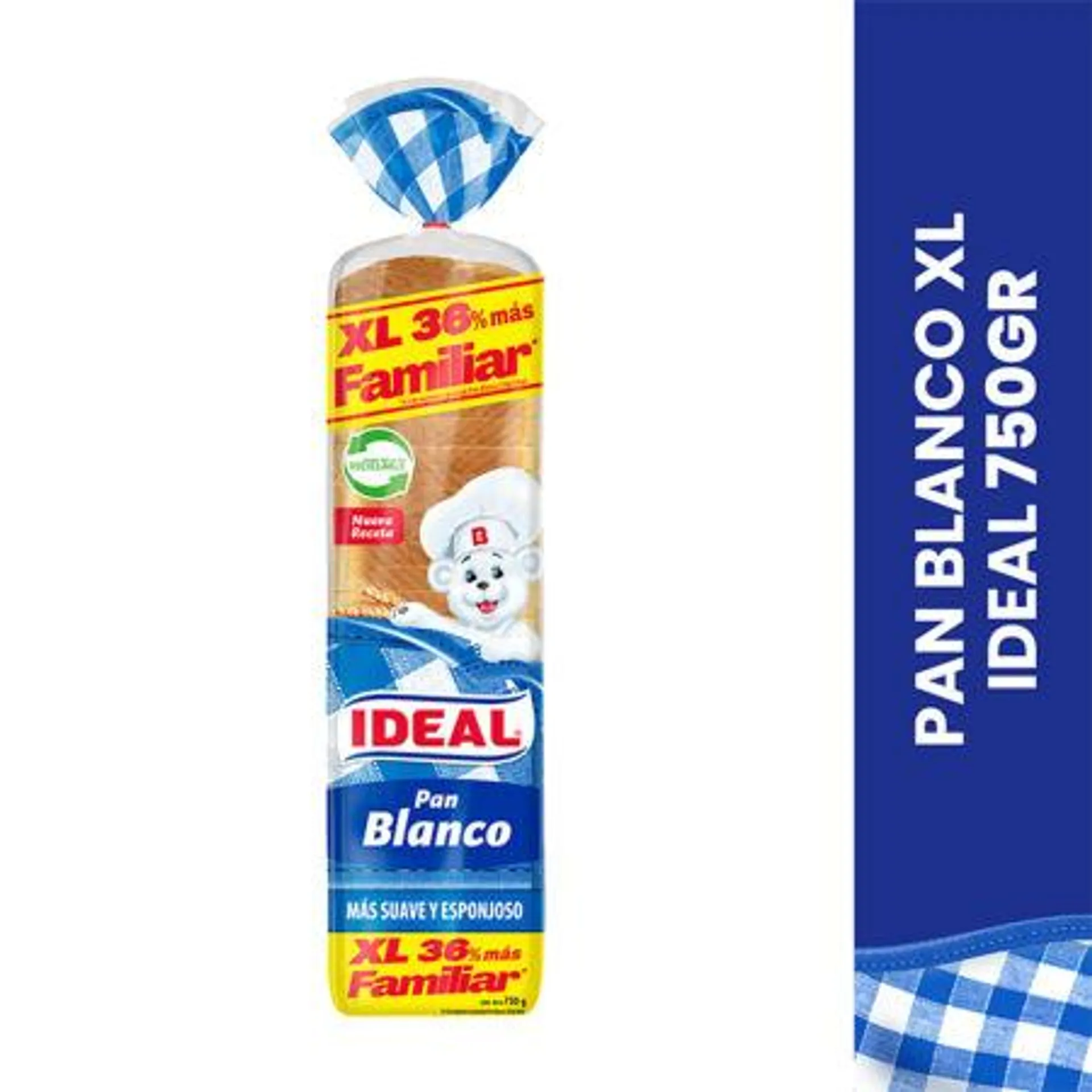 Ideal - Pan De Molde Grande XL, 750 g