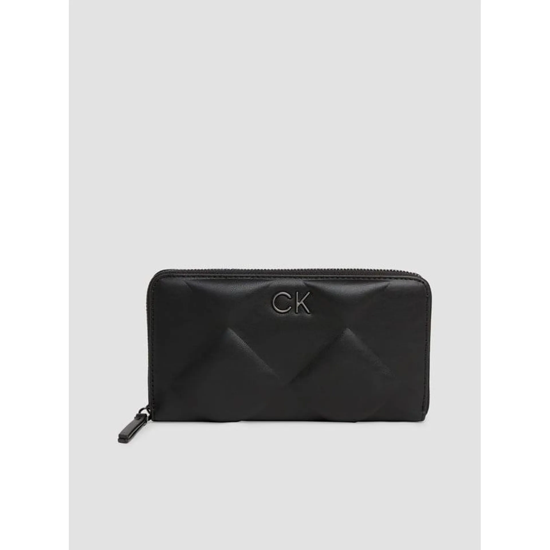 Billetera Re-Lock Quilt Lg Negro Calvin Klein