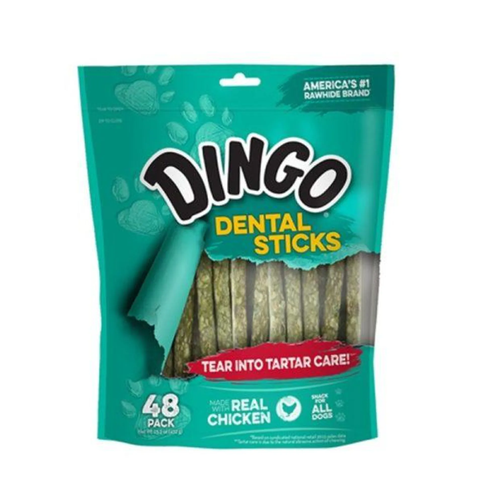 Hueso Dingo Dental Munchy Stick 48Pk