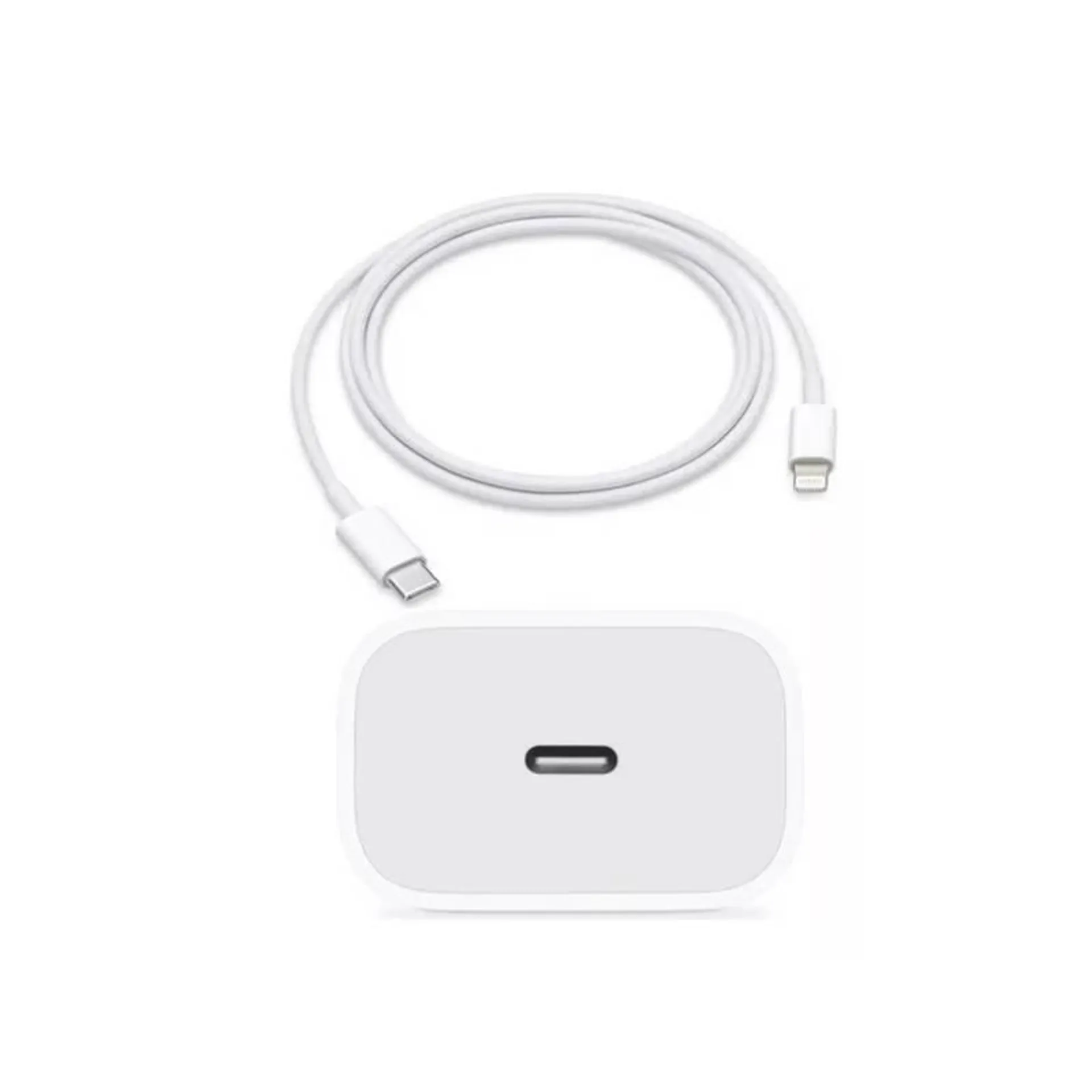 Cargador Apple 20w Carga Rápida + Cable Usb-C A Lightning 1 MT