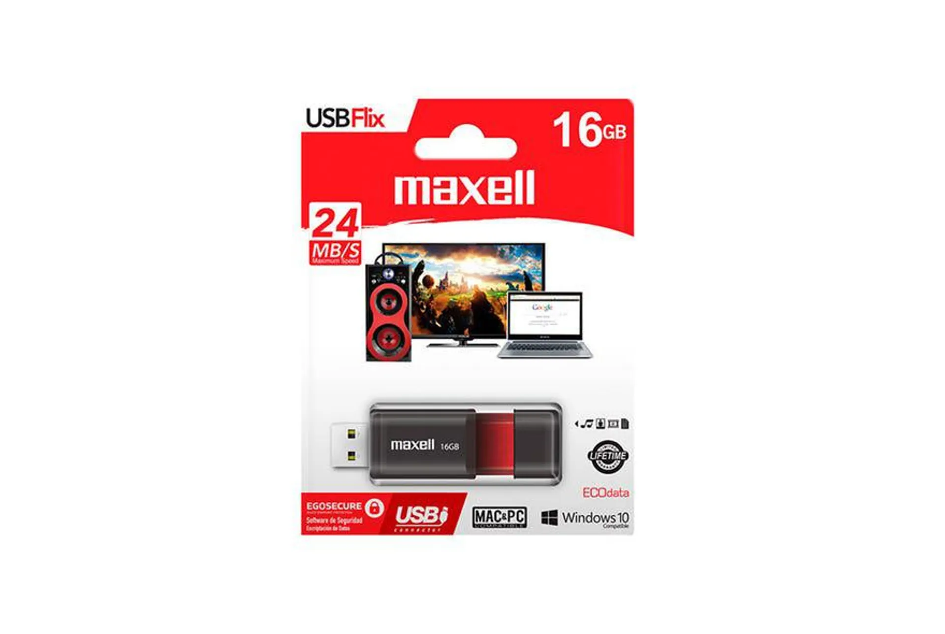 Pendrive Maxell Flix USB16GB USB 2.0