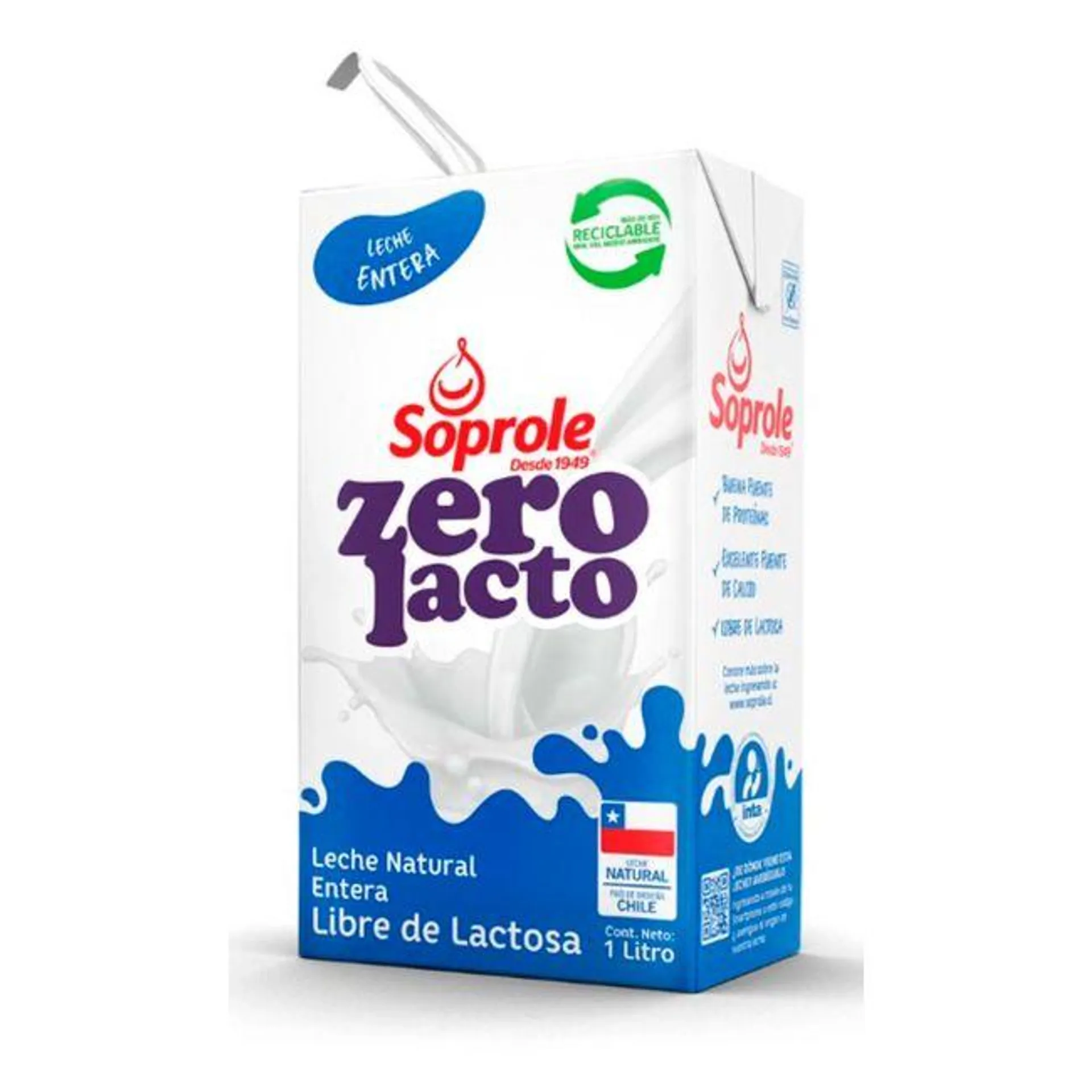 Leche Soprole Sin Lactosa Entera 1 L