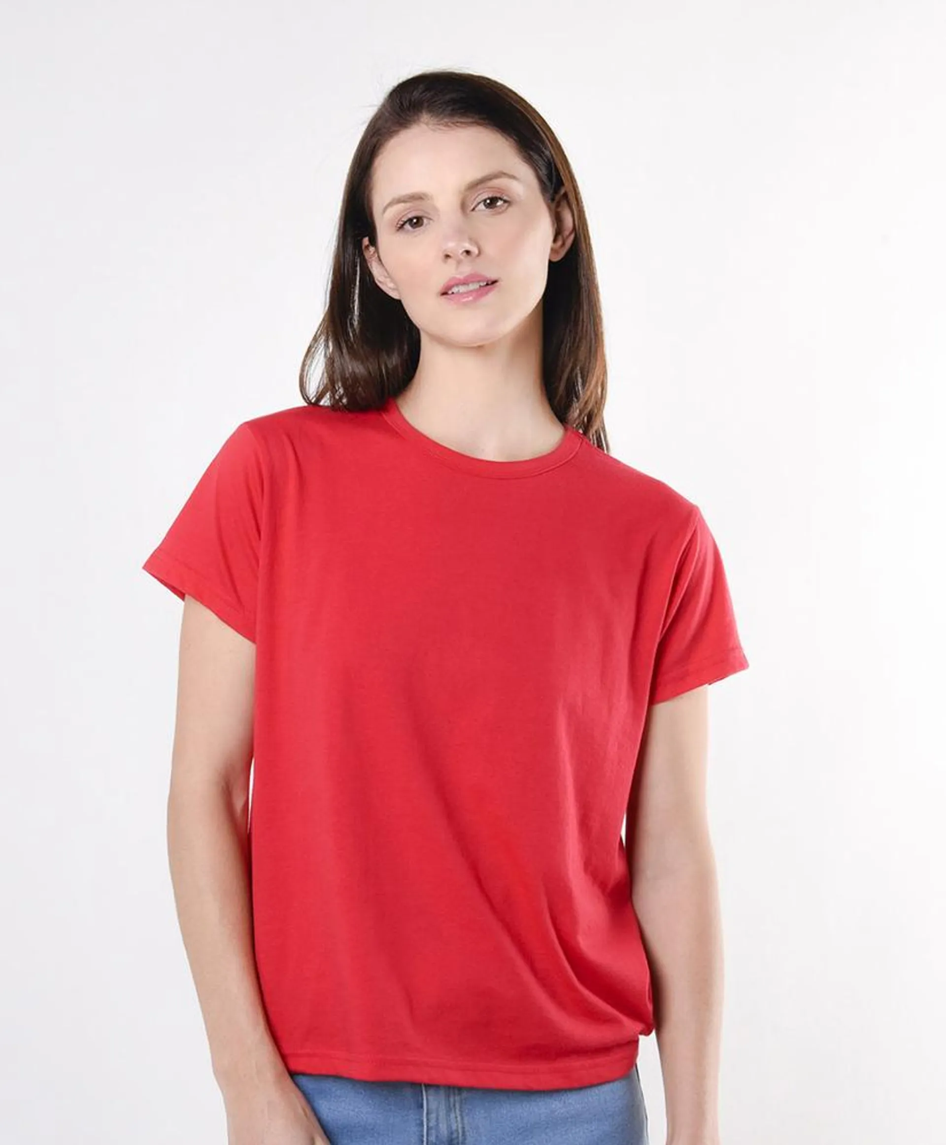 Polera mujer lisa básica colores